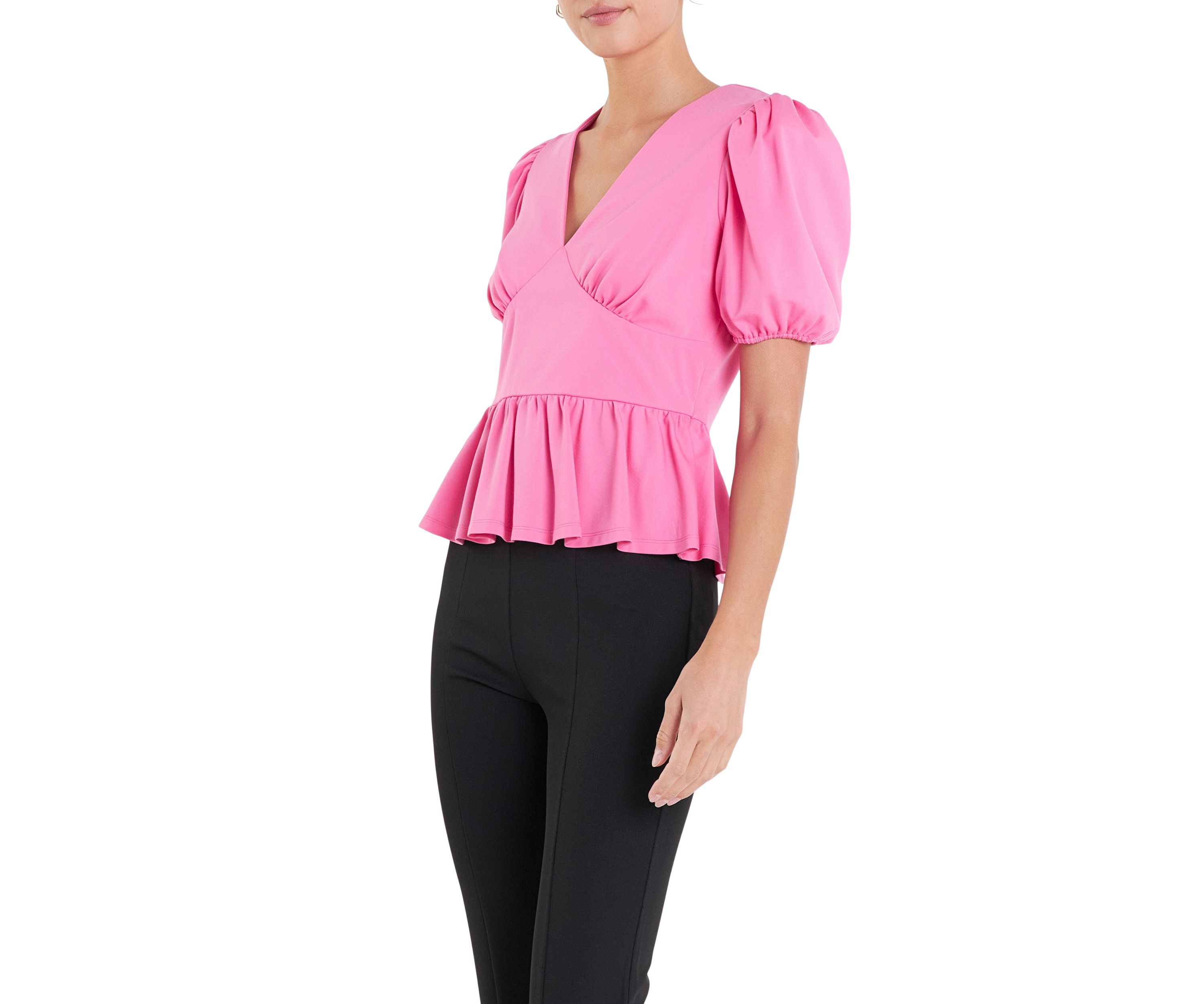 Puff Sleeve Knit Top