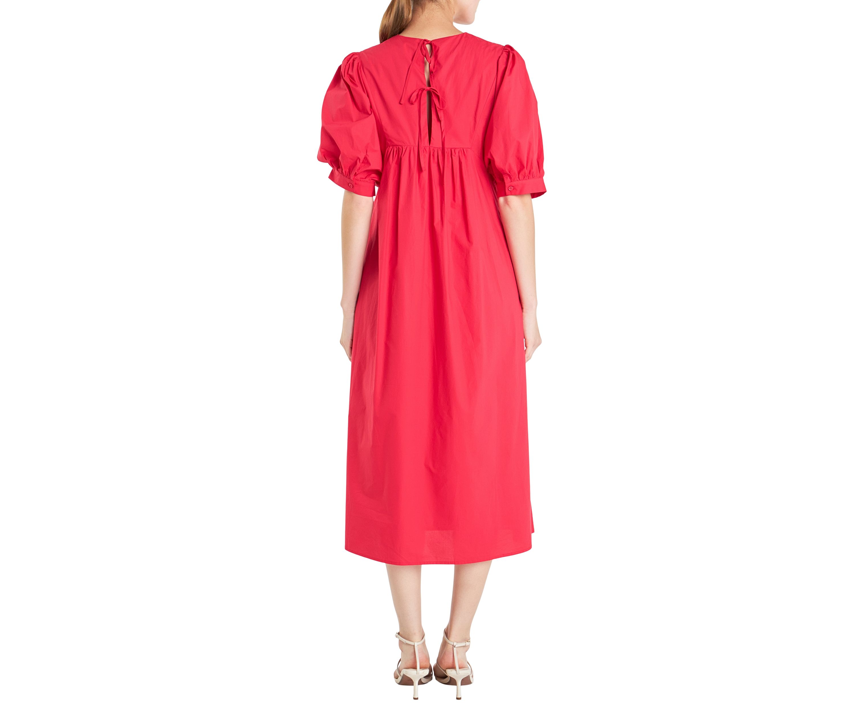 Back Bow Detail Midi Dress