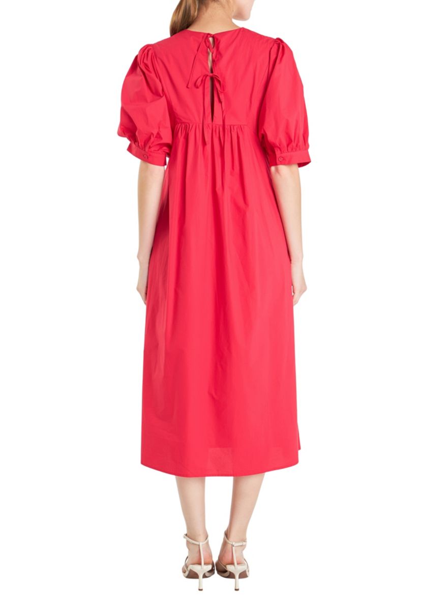 Back Bow Detail Midi Dress