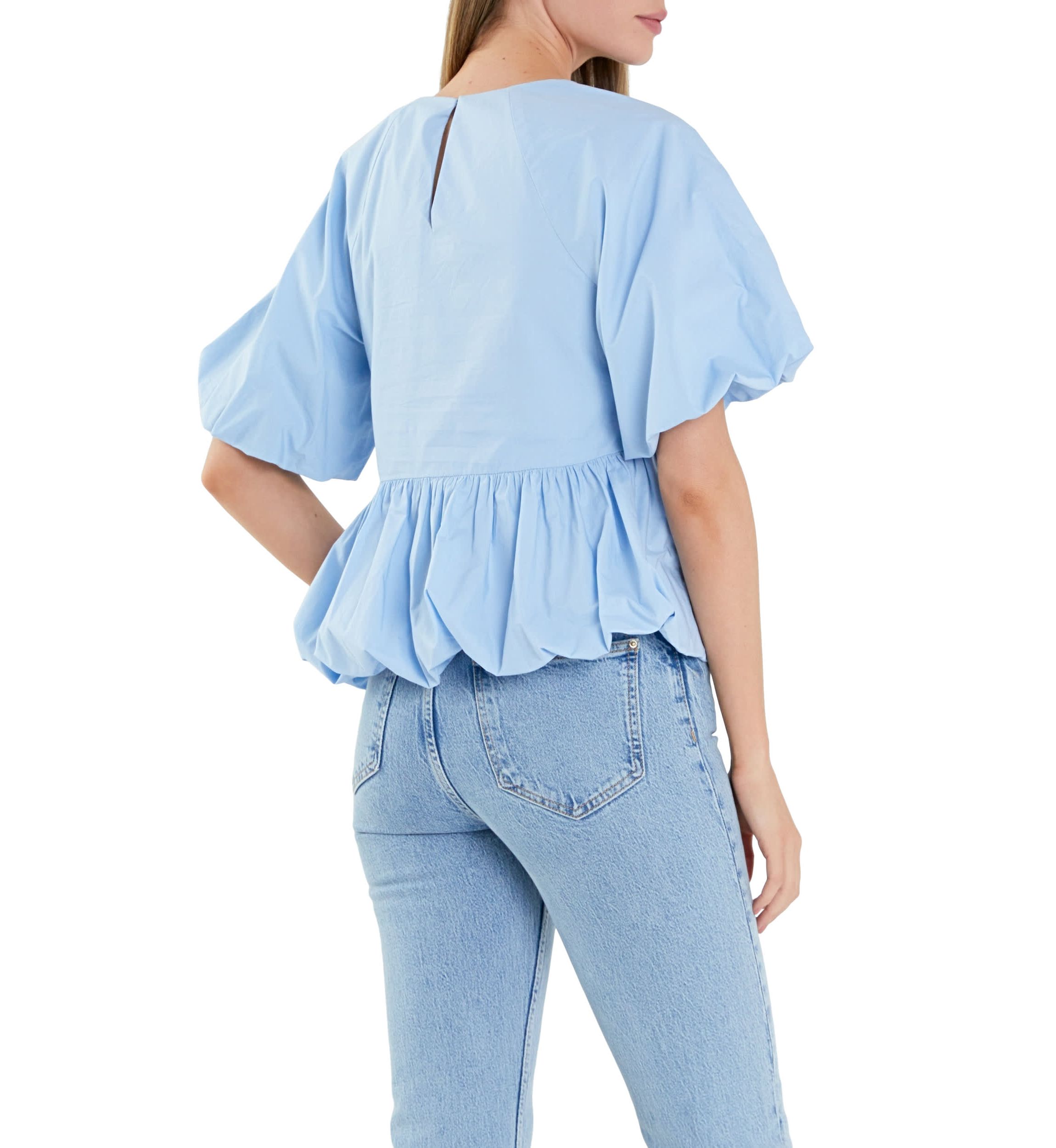 Balloon Poplin Top