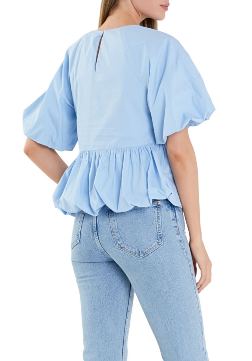 Balloon Poplin Top