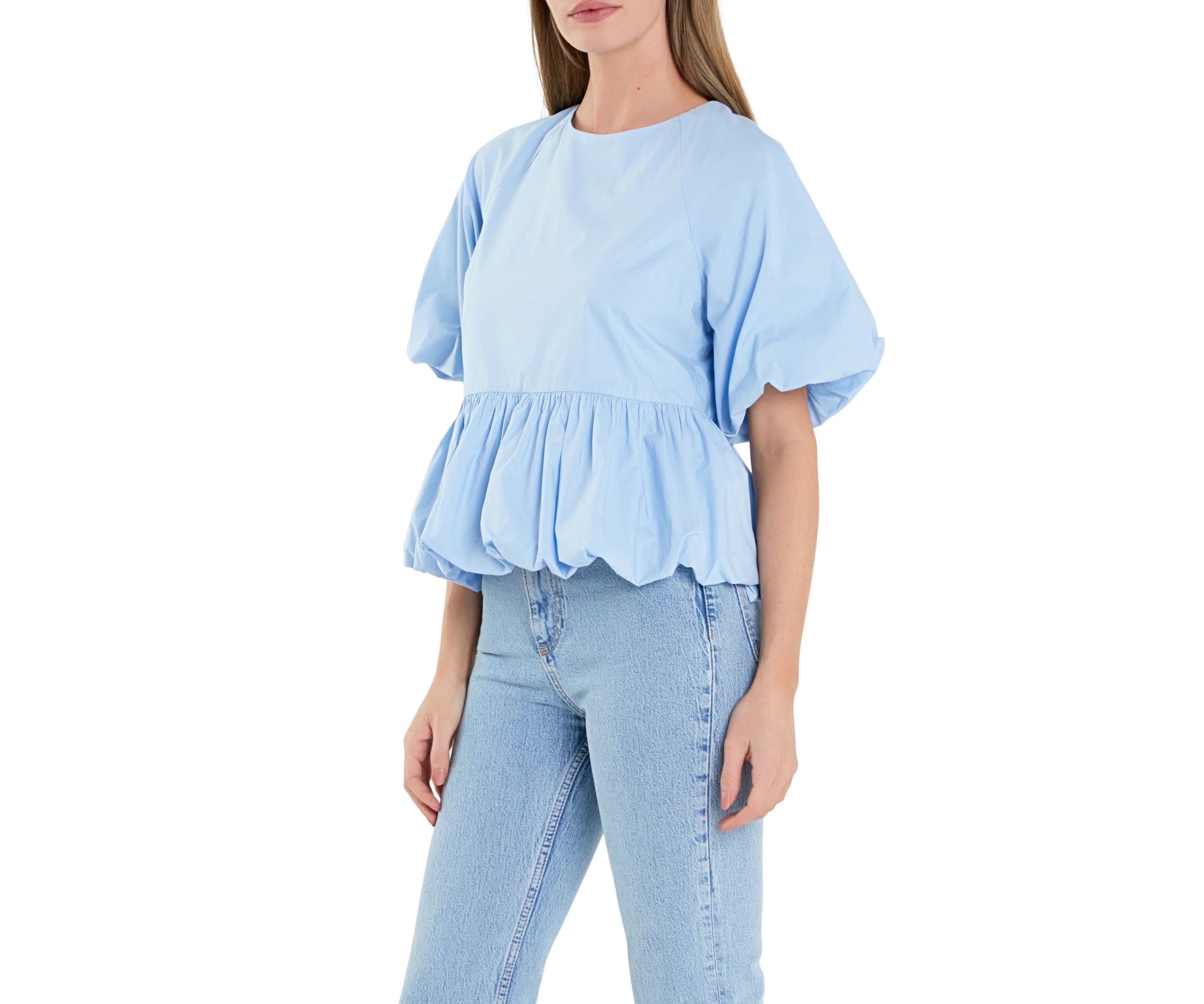Balloon Poplin Top