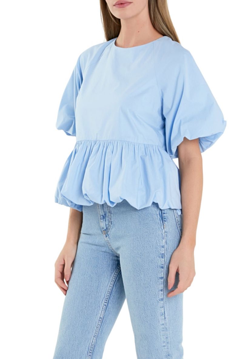 Balloon Poplin Top