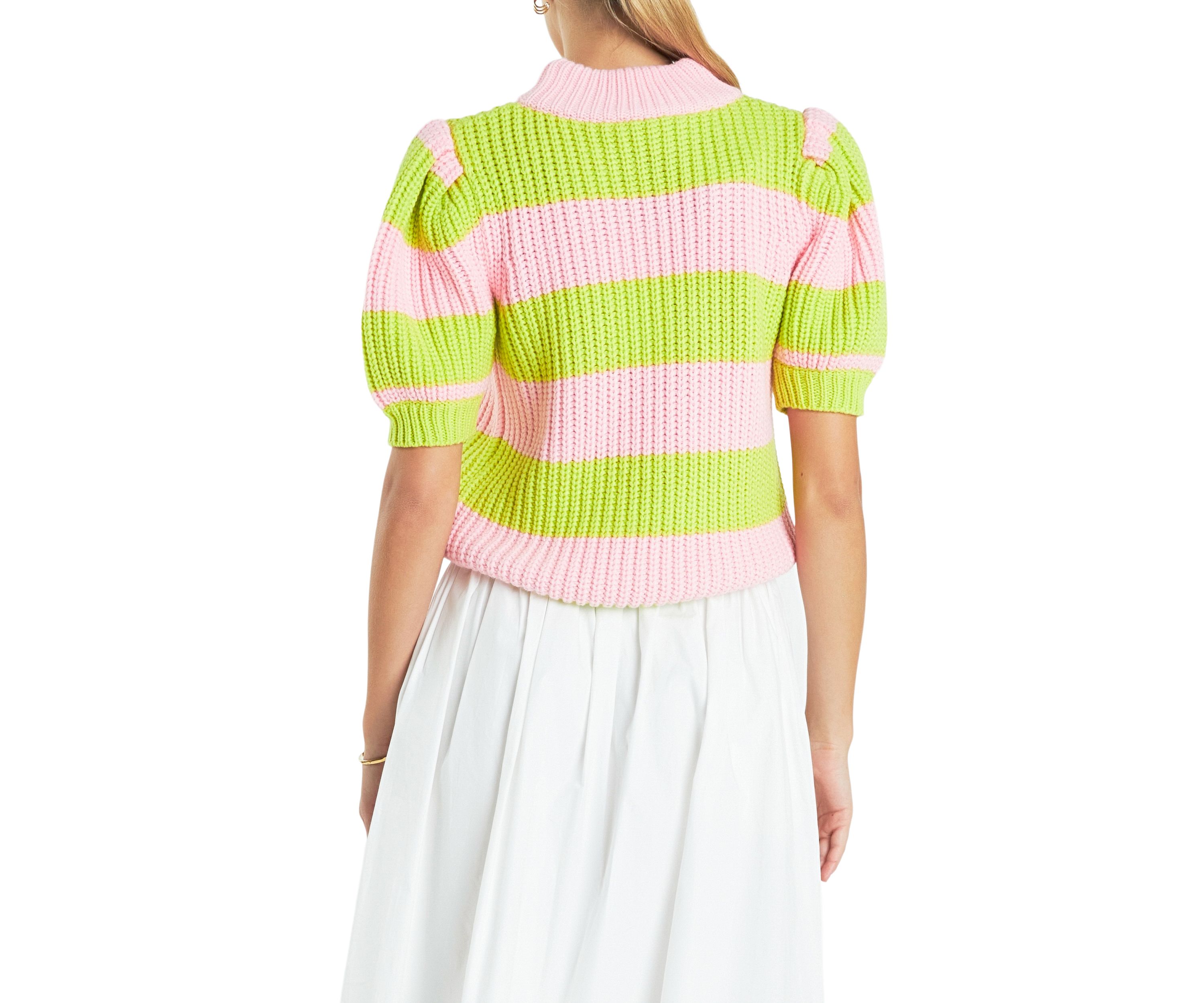 Stripe Mockneck Sweater