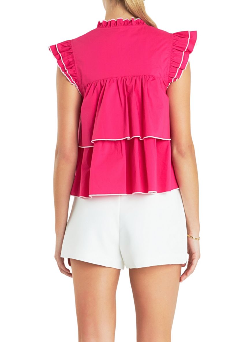 Sleeveless Tiered Top