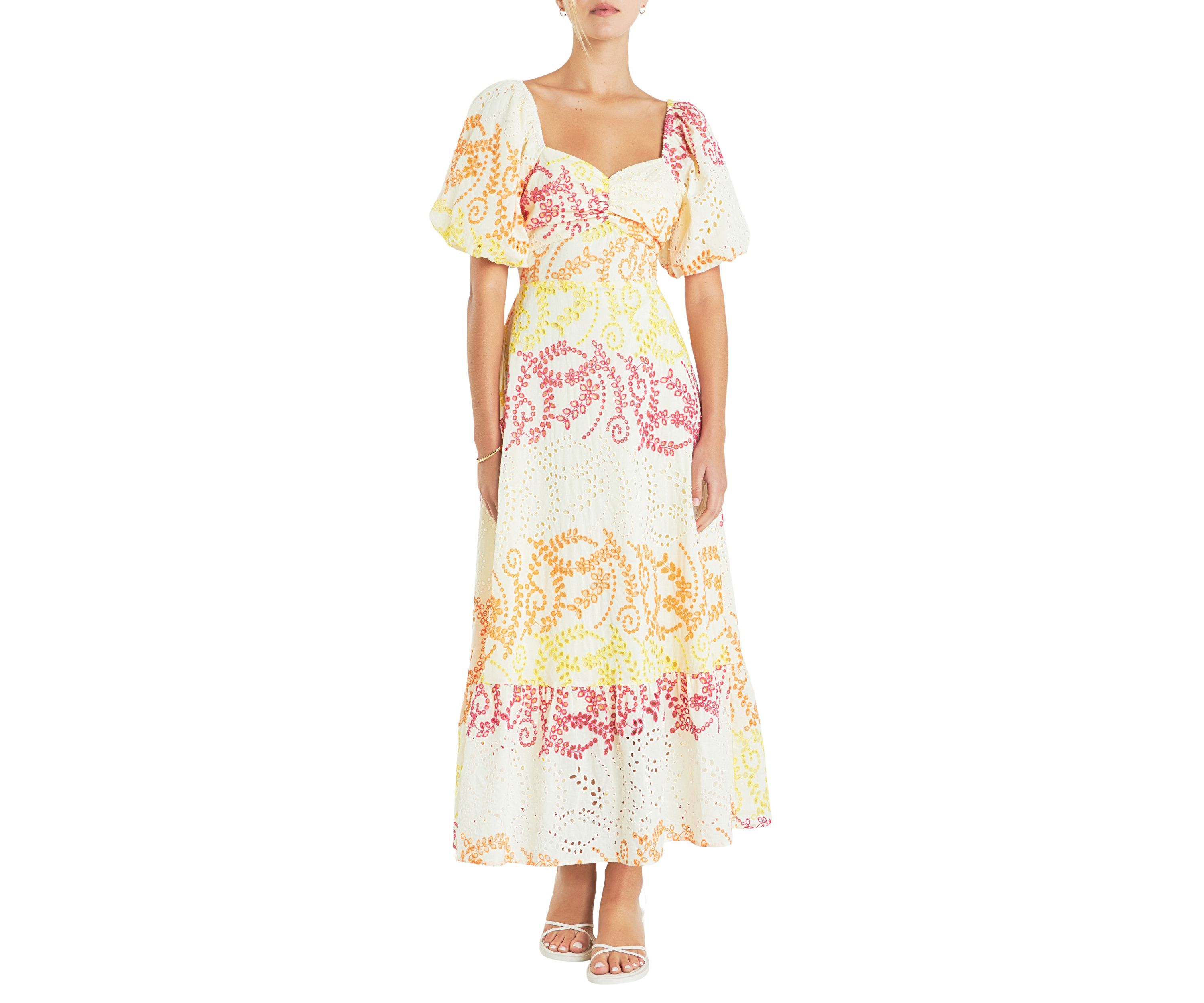 Multi Dye Lace Maxi Dress