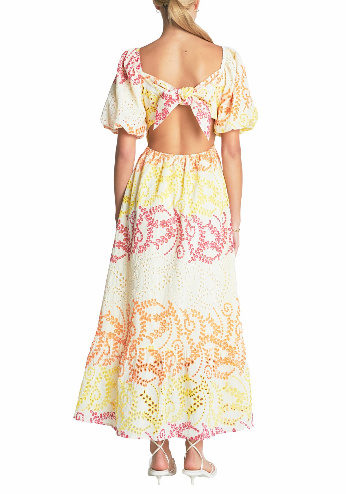 Multi Dye Lace Maxi Dress