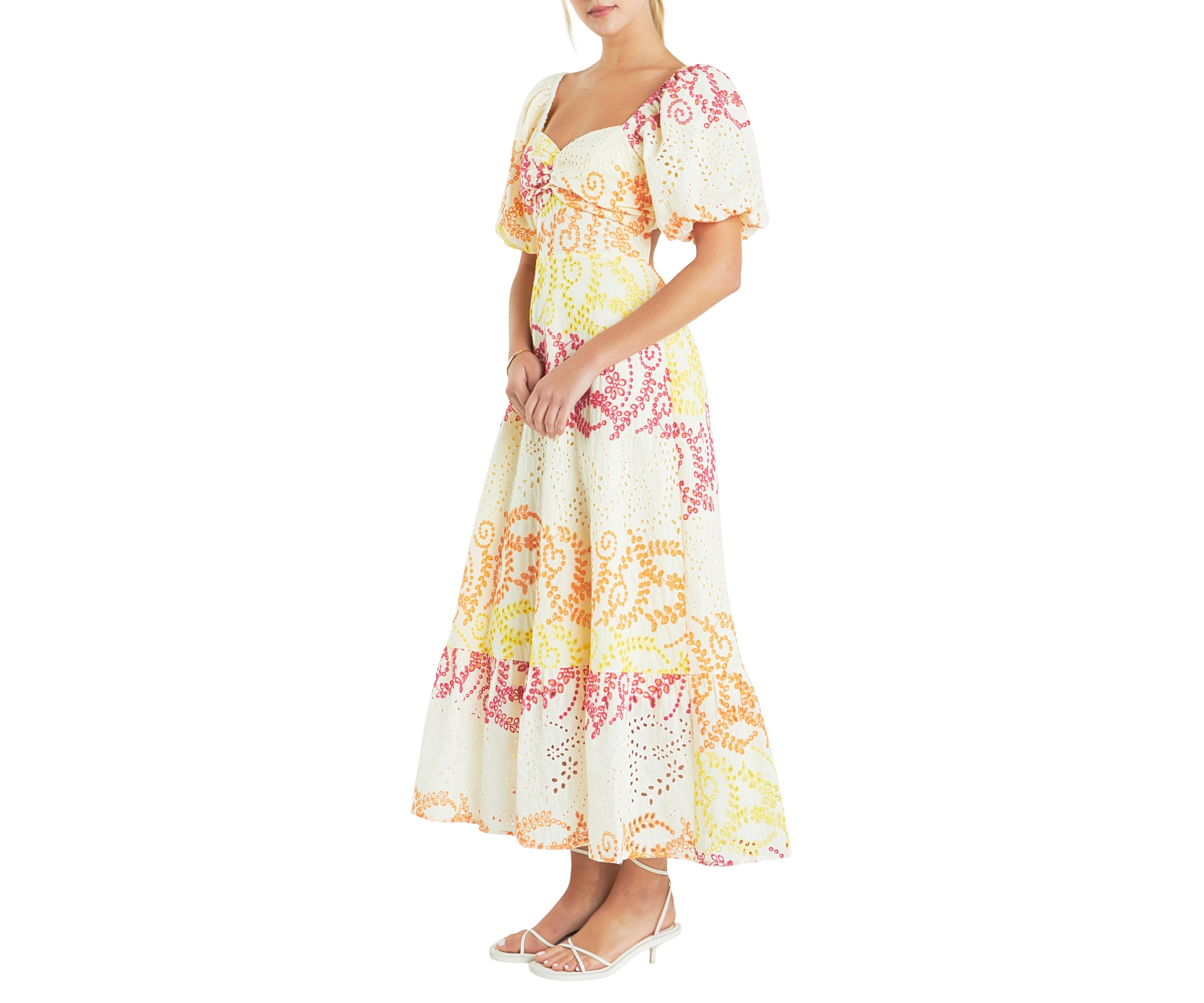Multi Dye Lace Maxi Dress