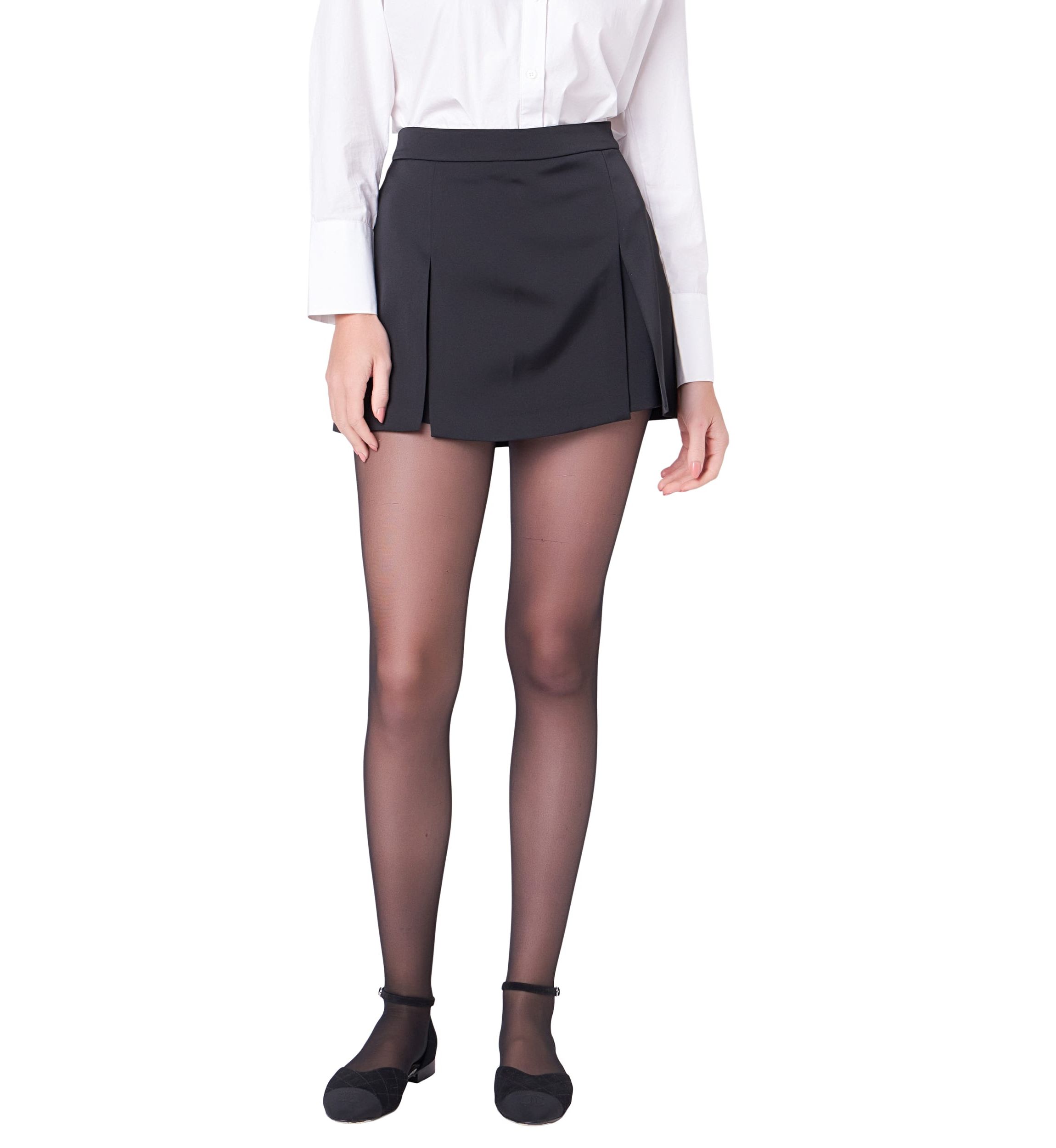 Satin Single Pleat Skort