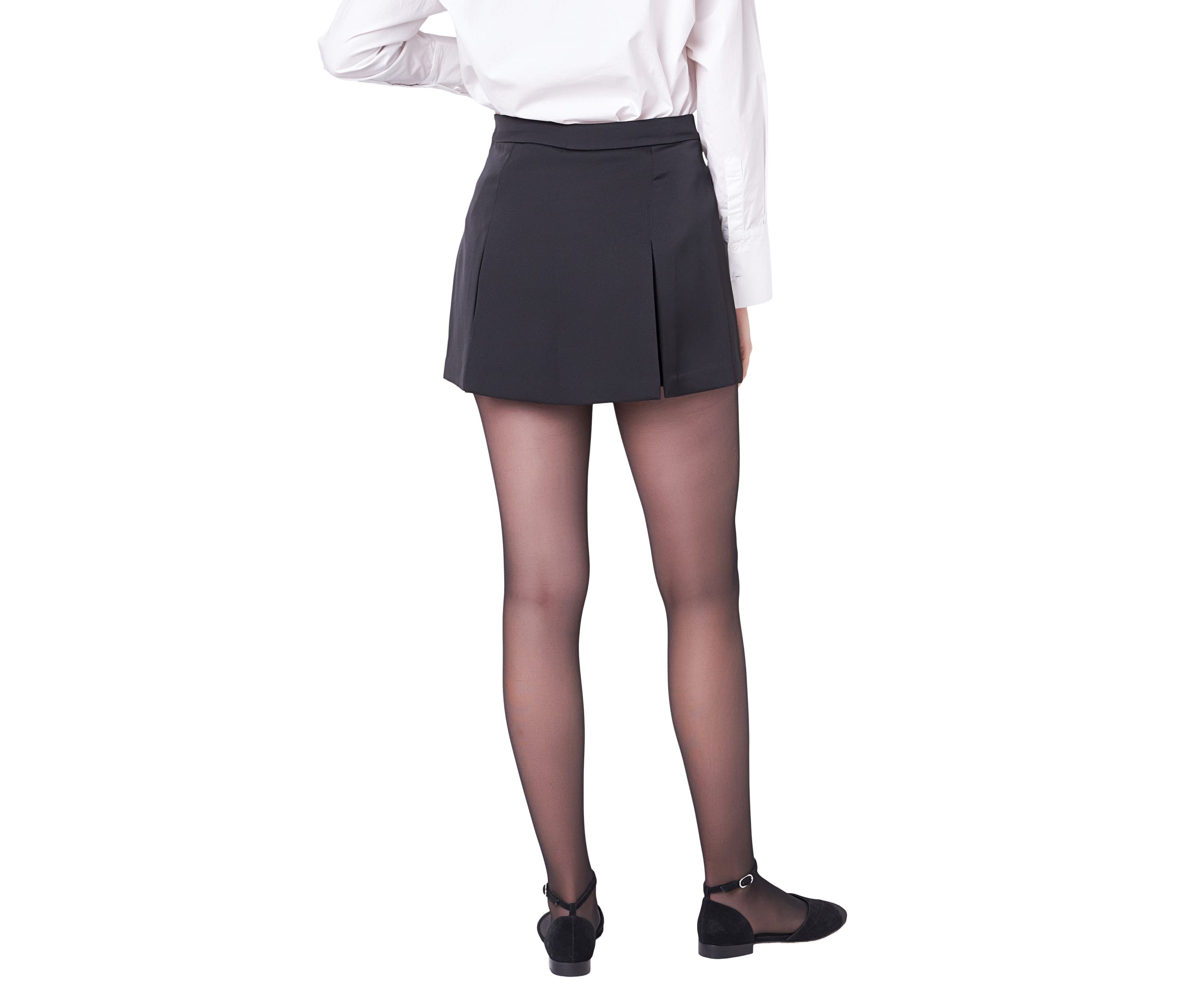 Satin Single Pleat Skort