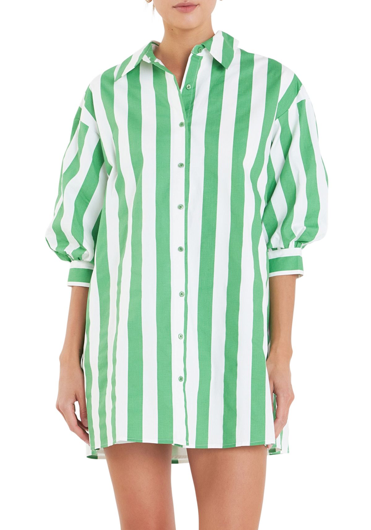 Big Stripe Shirt Dress