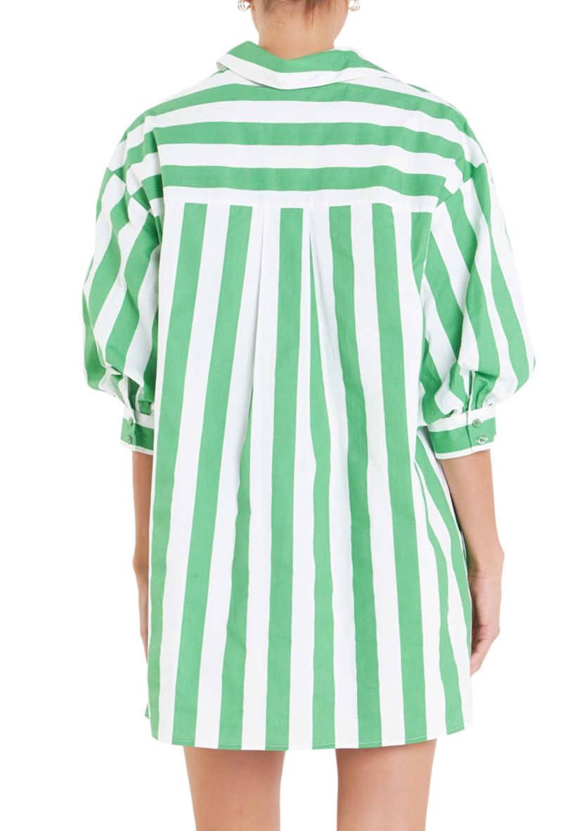 Big Stripe Shirt Dress