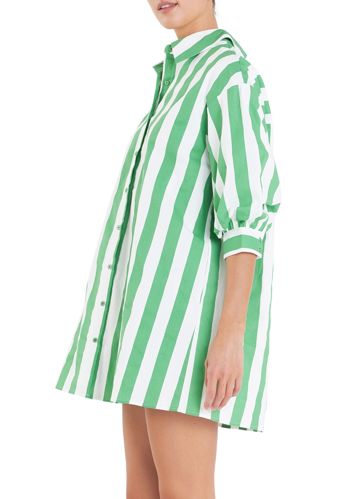 Big Stripe Shirt Dress