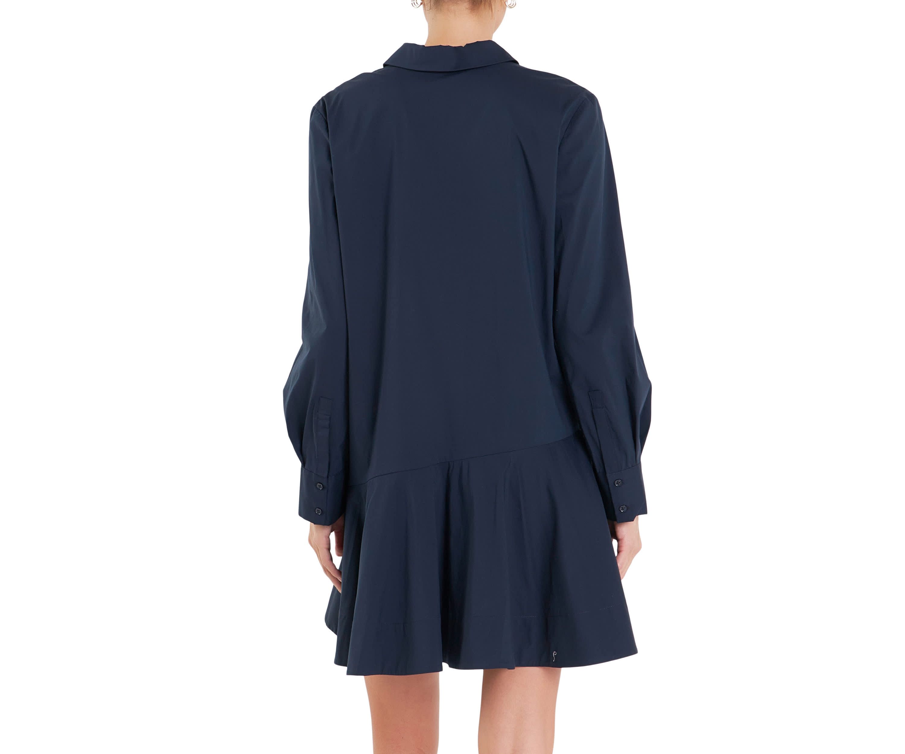 Collar Flare Skirt Dress