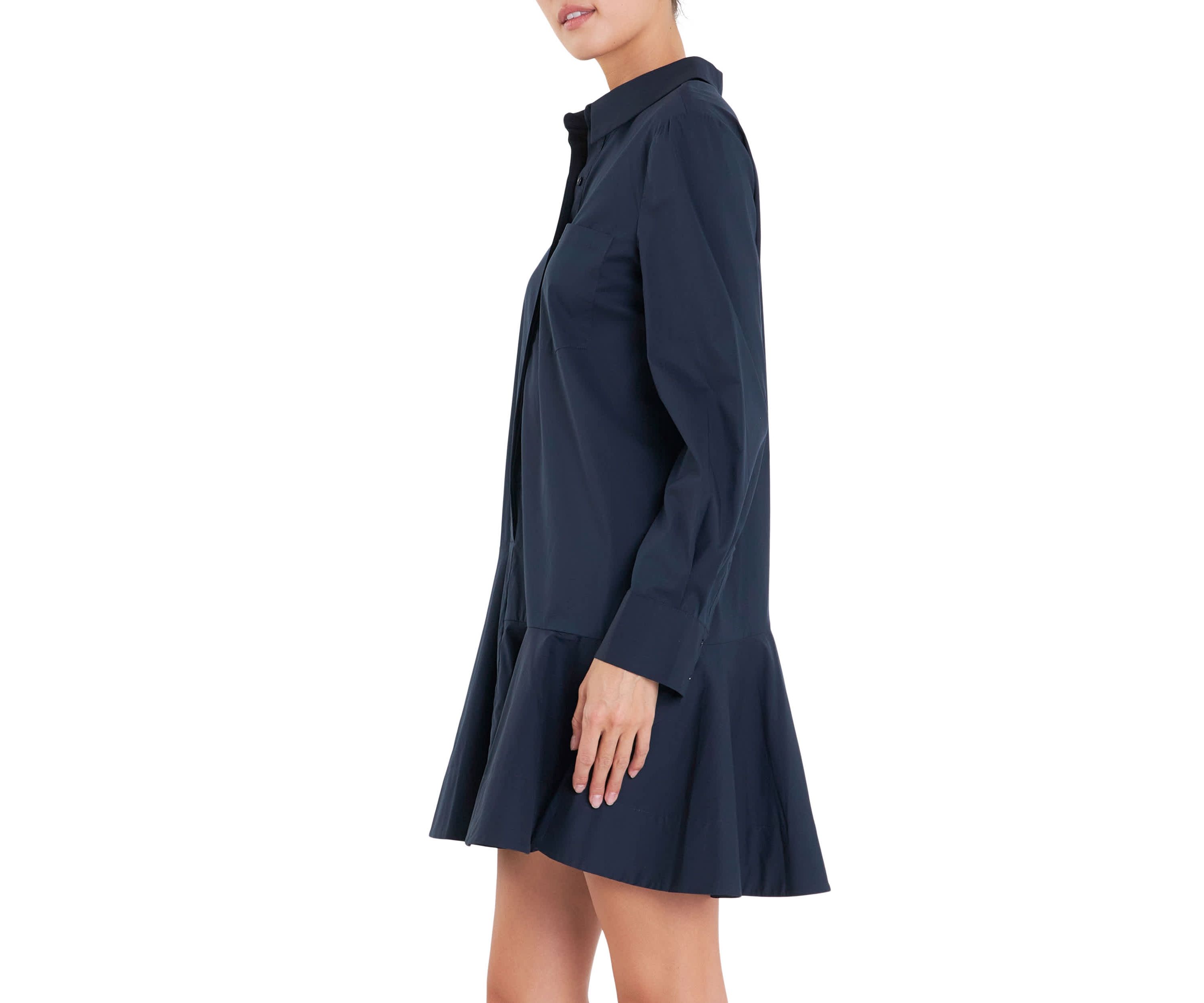 Collar Flare Skirt Dress