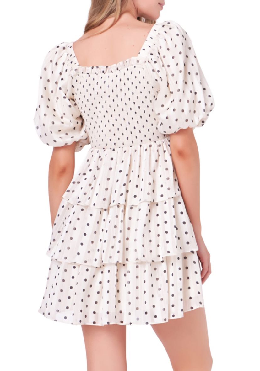 Polka Dot Lurex Multi Tiered Mini
