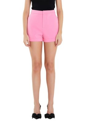 ENGLISH FACTORY Women's Terry Suit Shorts, Pink, Medium
