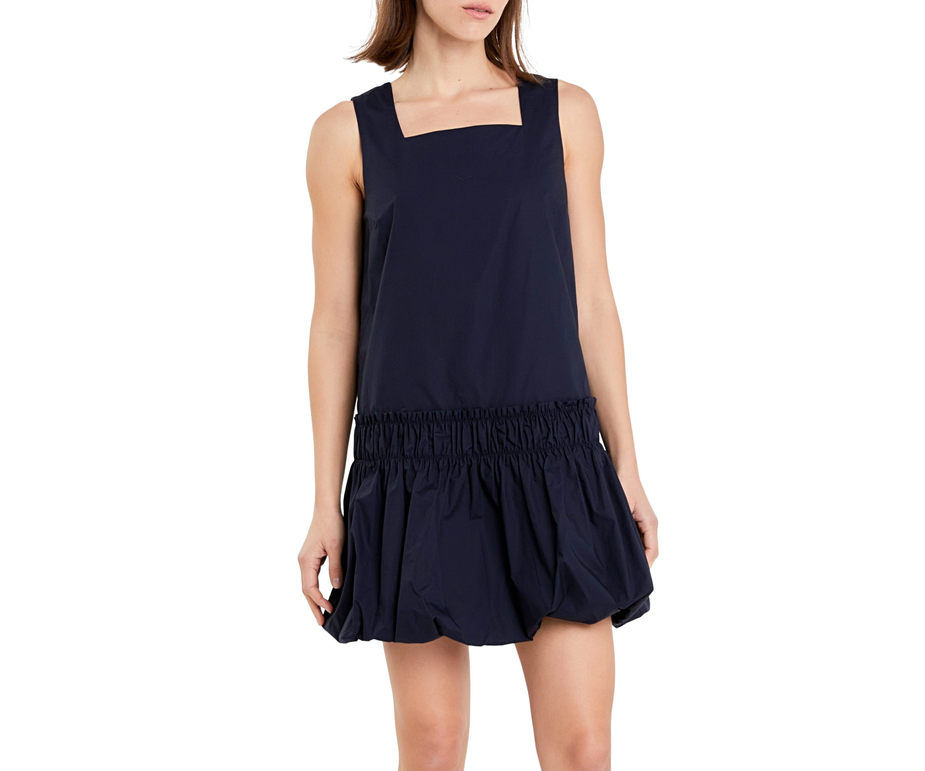 Shirring Detailed Sleeveless Dress