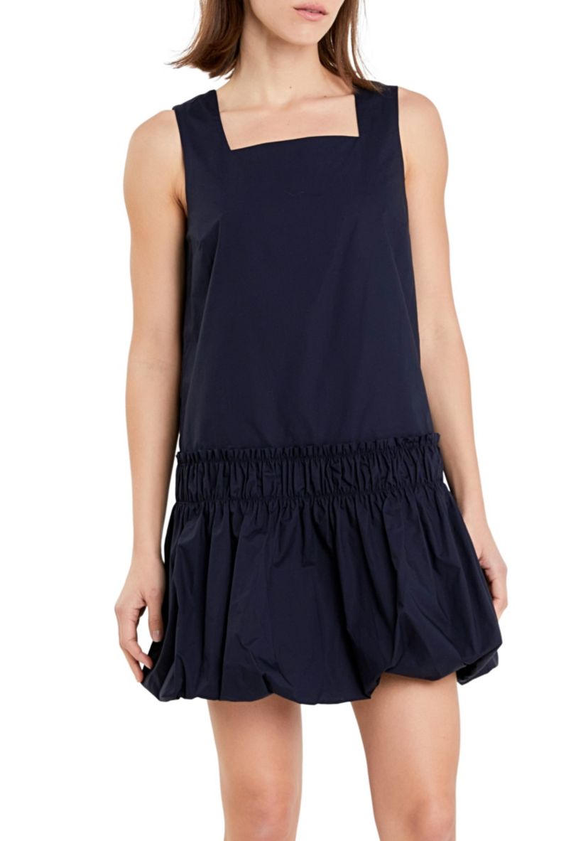 Shirring Detailed Sleeveless Dress