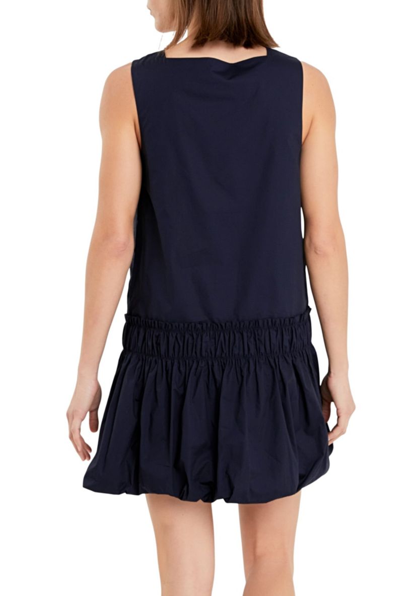 Shirring Detailed Sleeveless Dress