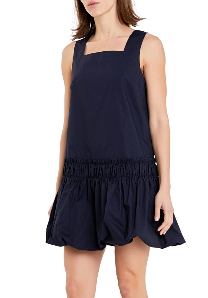Shirring Detailed Sleeveless Dress