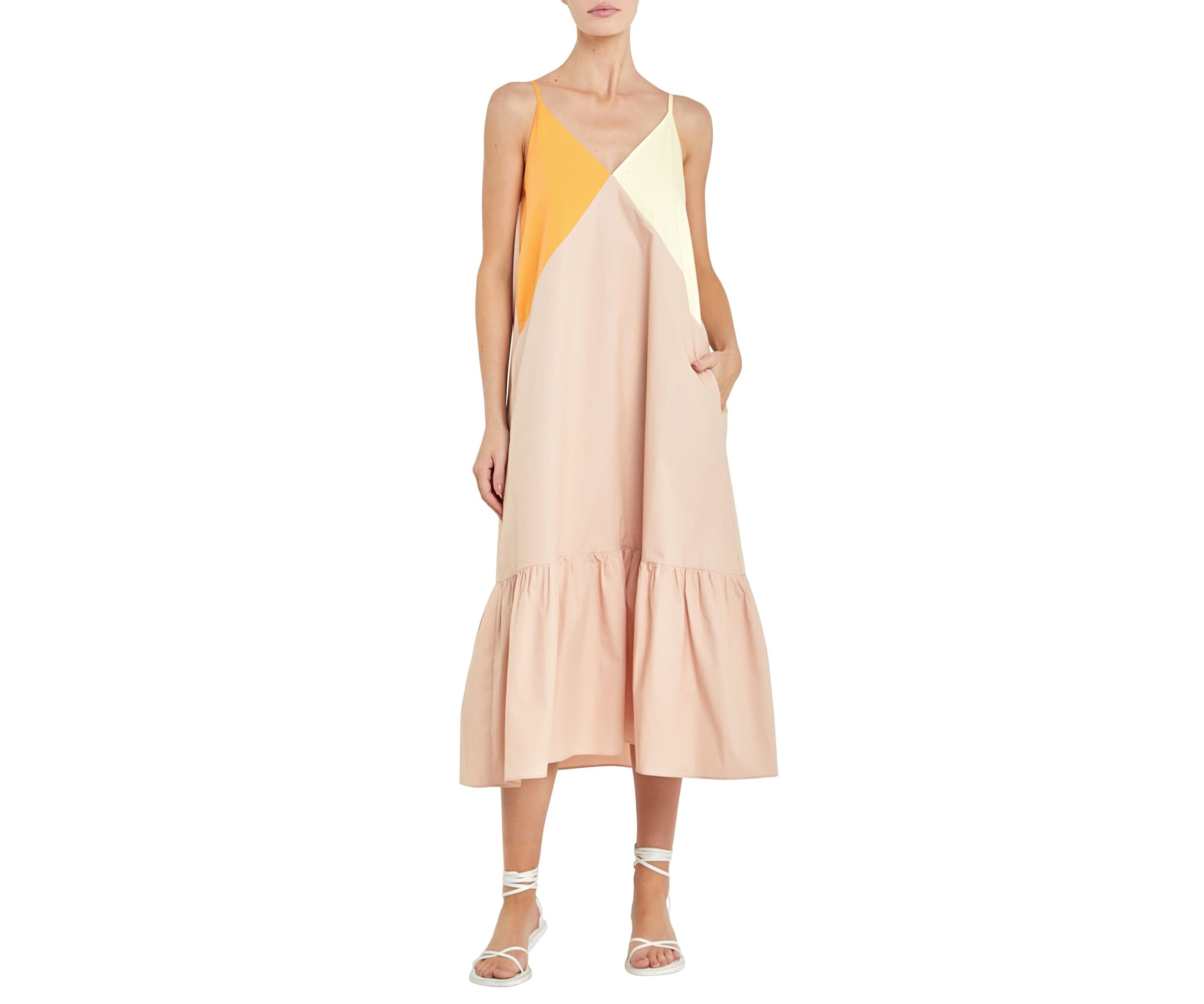 Color Block Maxi Dress