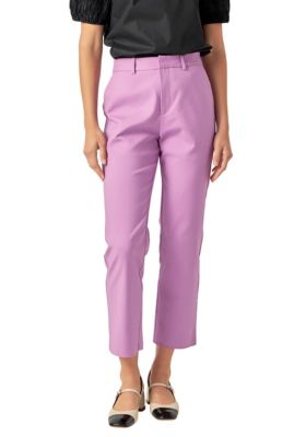 ENGLISH FACTORY Women's Slim Cigarette Trousers, Lilac, Medium