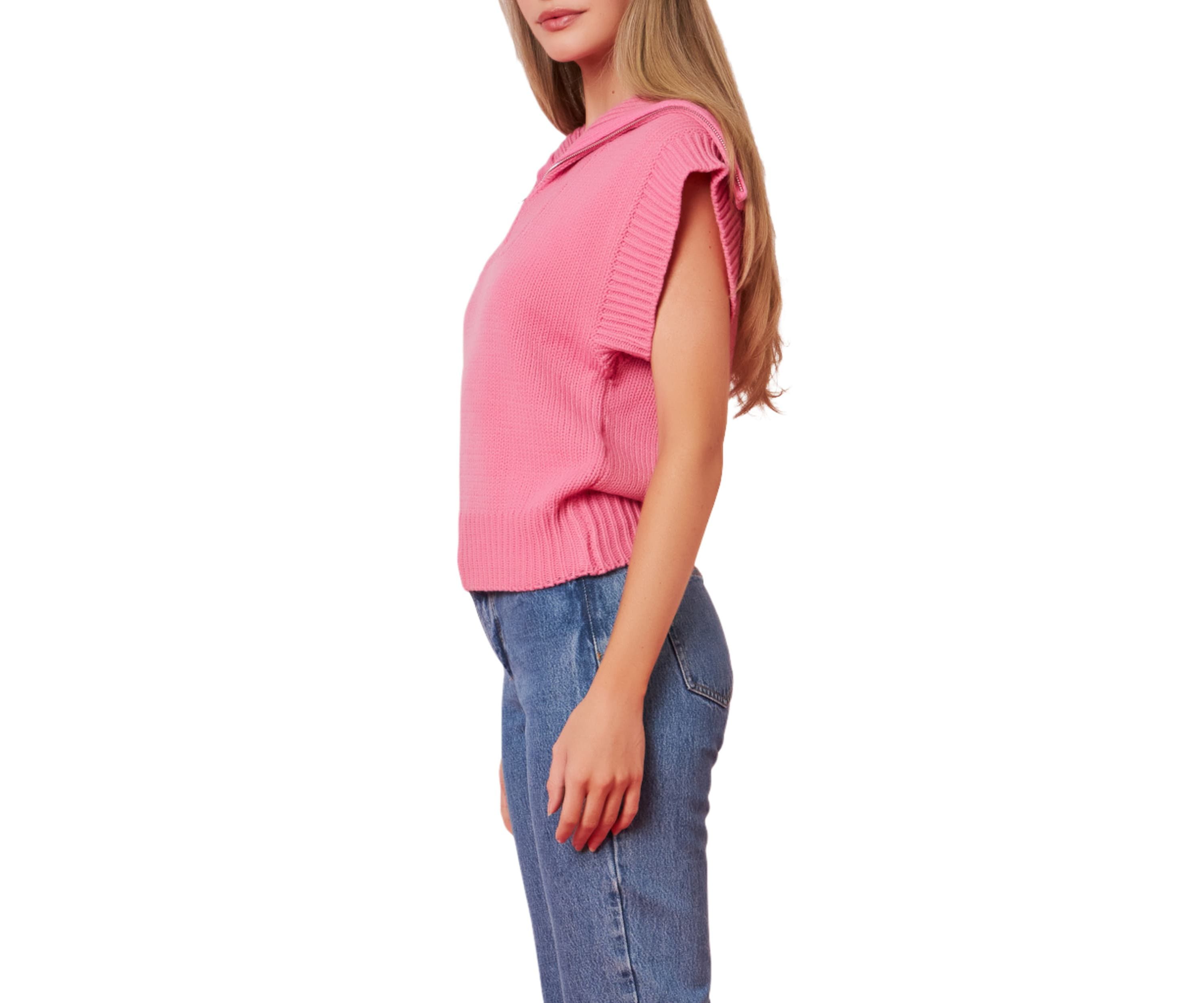 Zip Mock Neck Vest