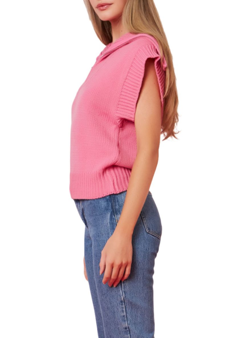 Zip Mock Neck Vest