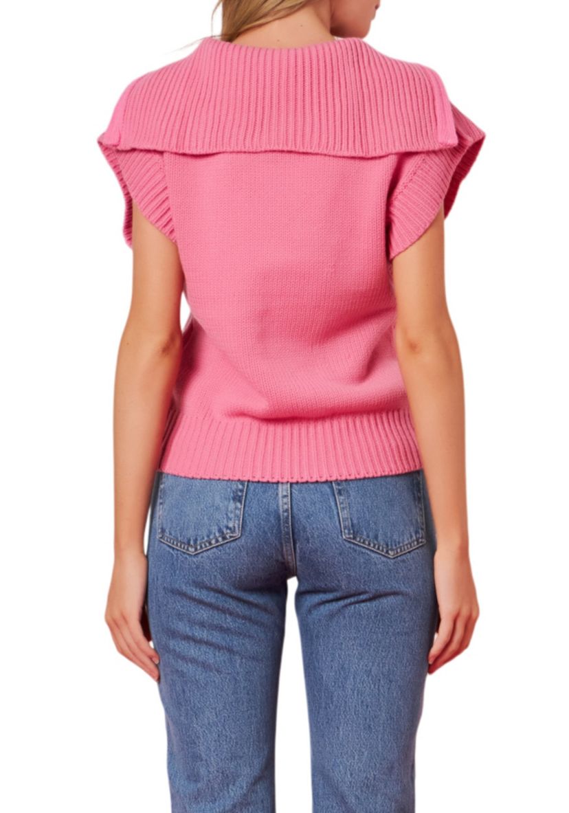 Zip Mock Neck Vest