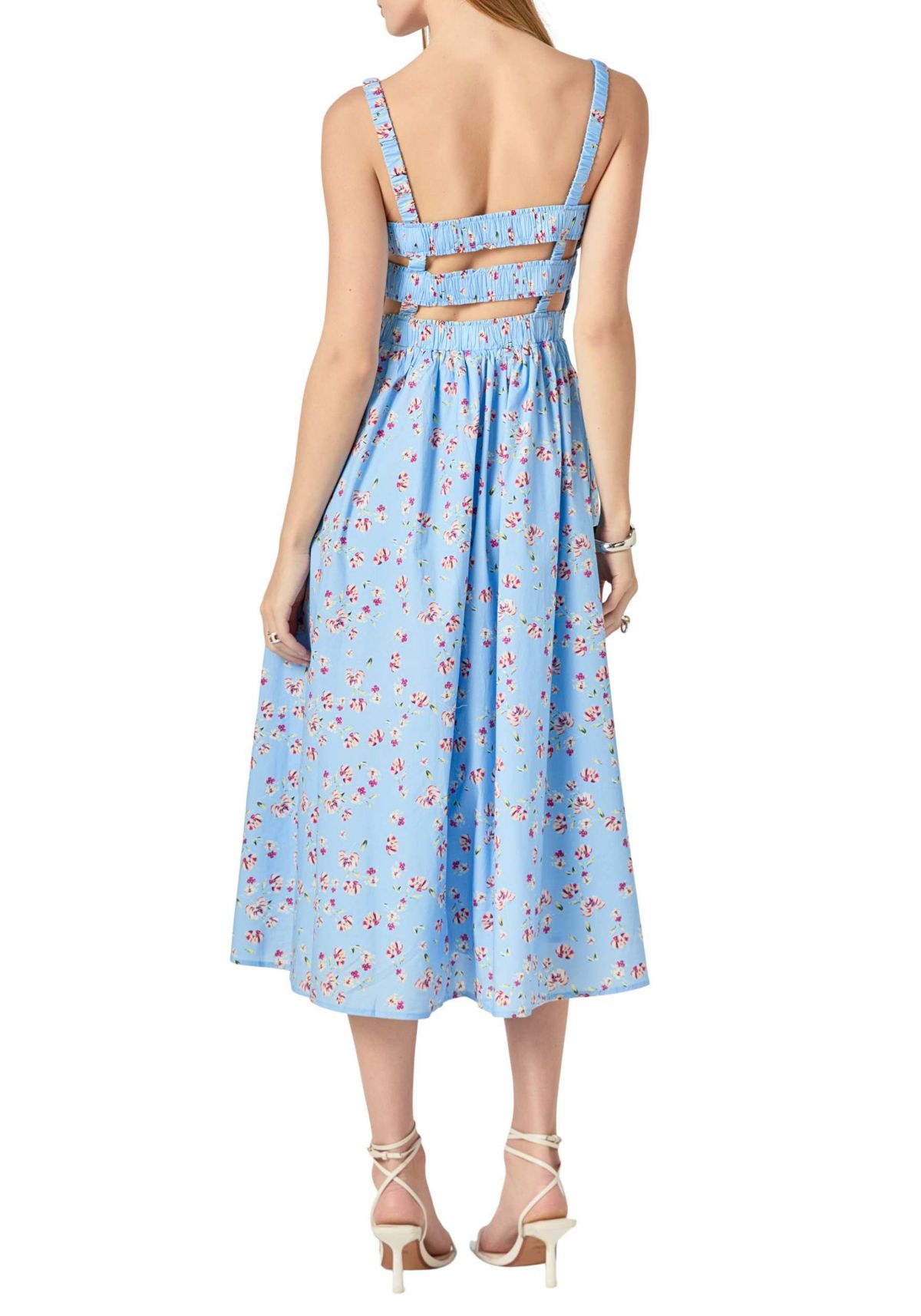 Floral Print Smocked Dress