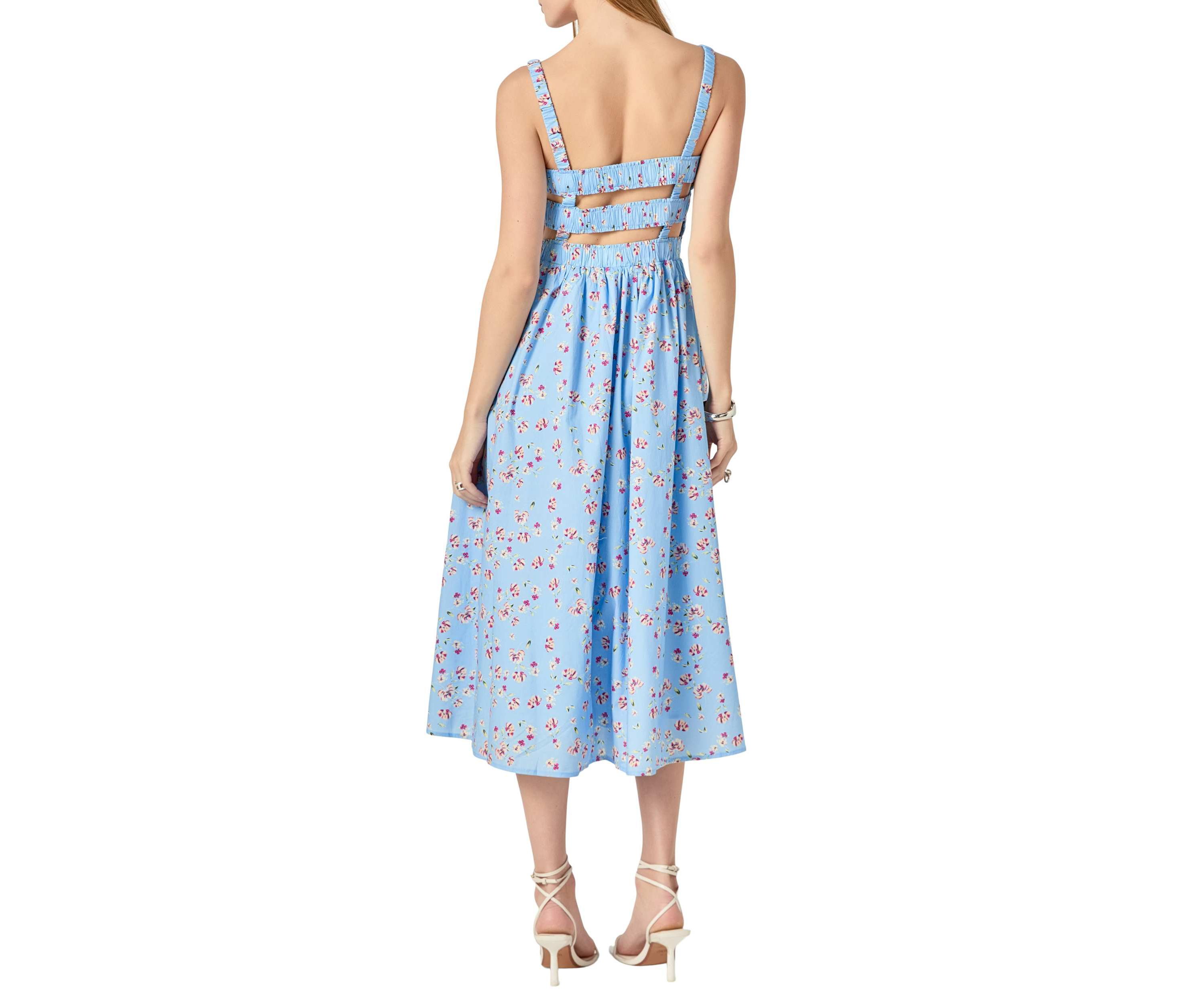 Floral Print Smocked Dress