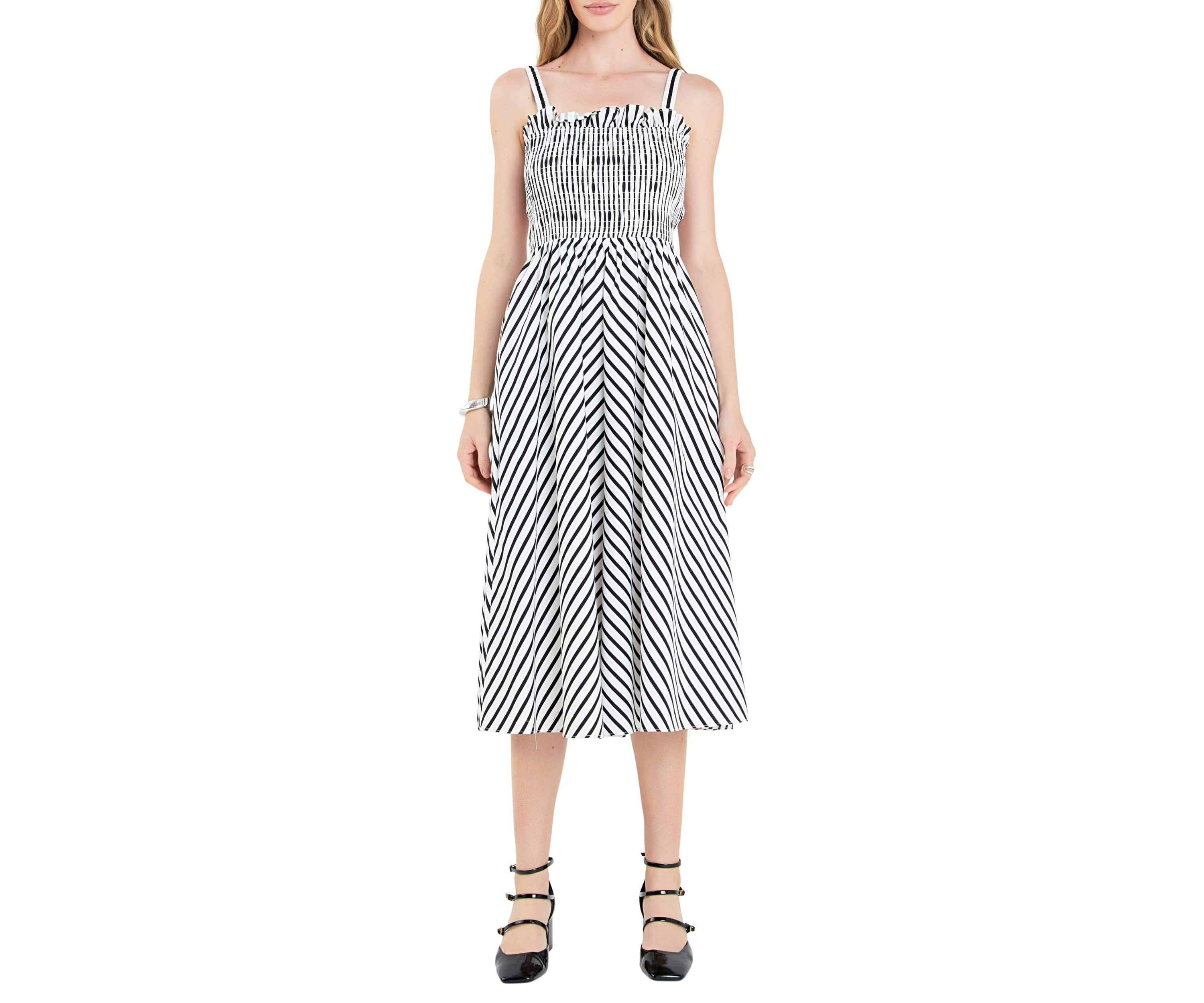 Striped Smocked Dress