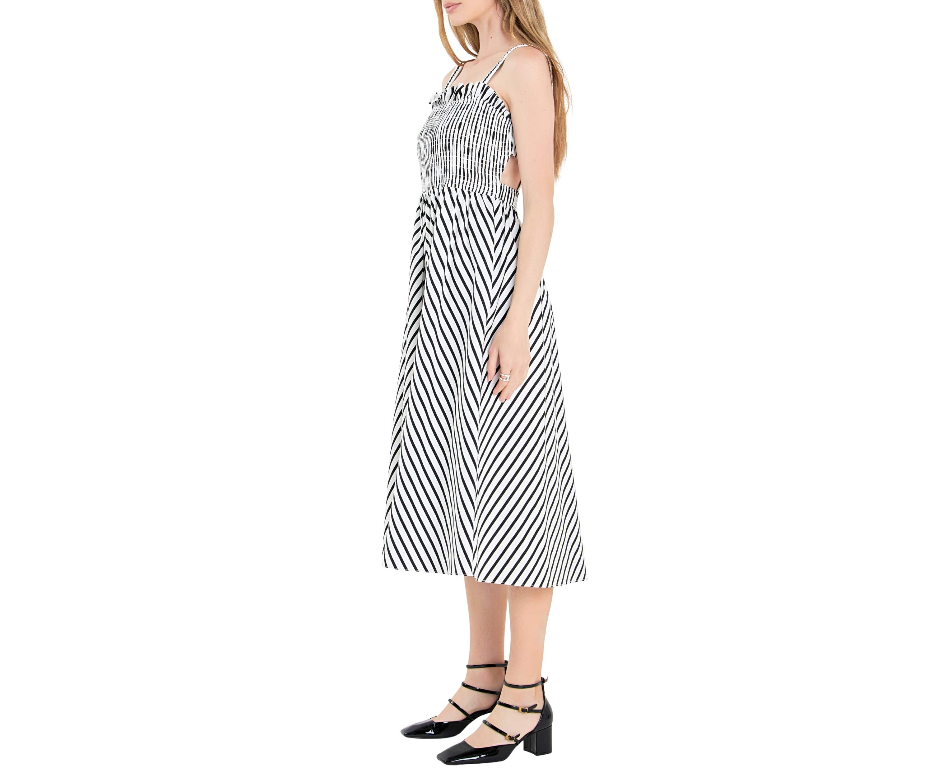 Striped Smocked Dress