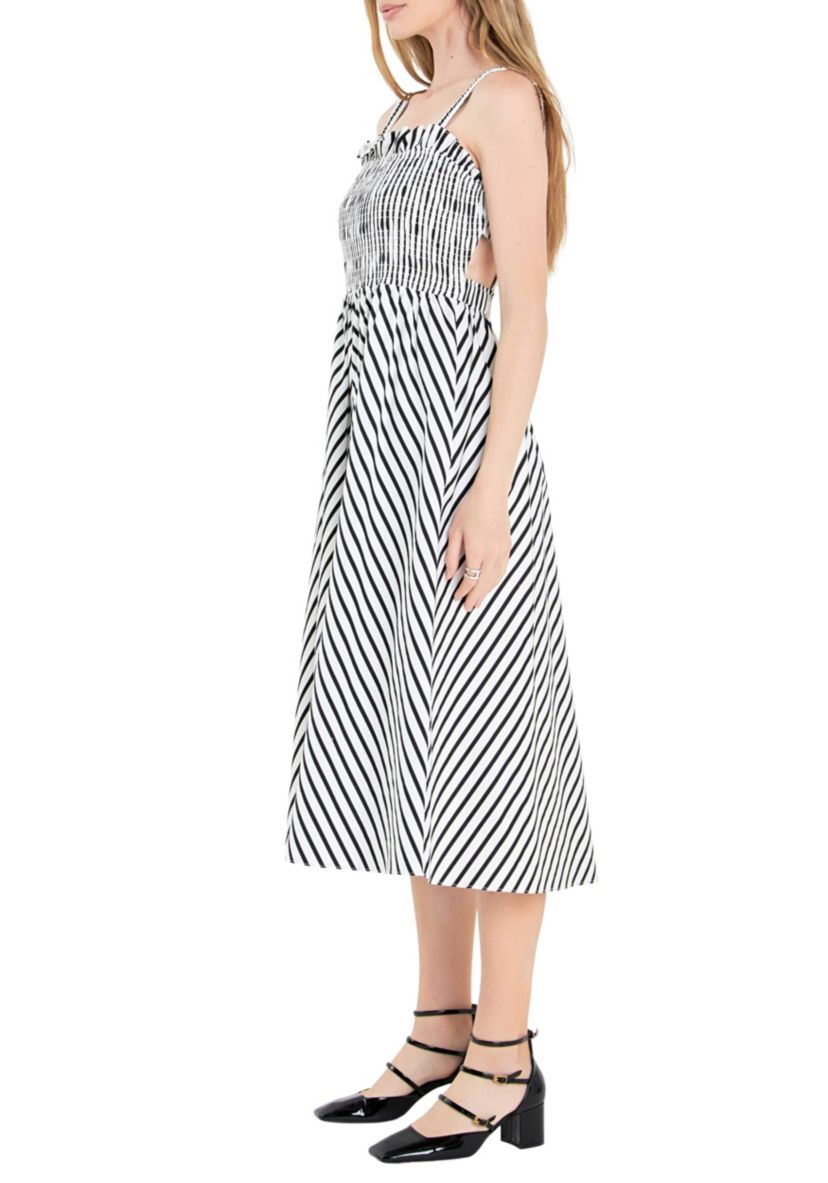 Striped Smocked Dress