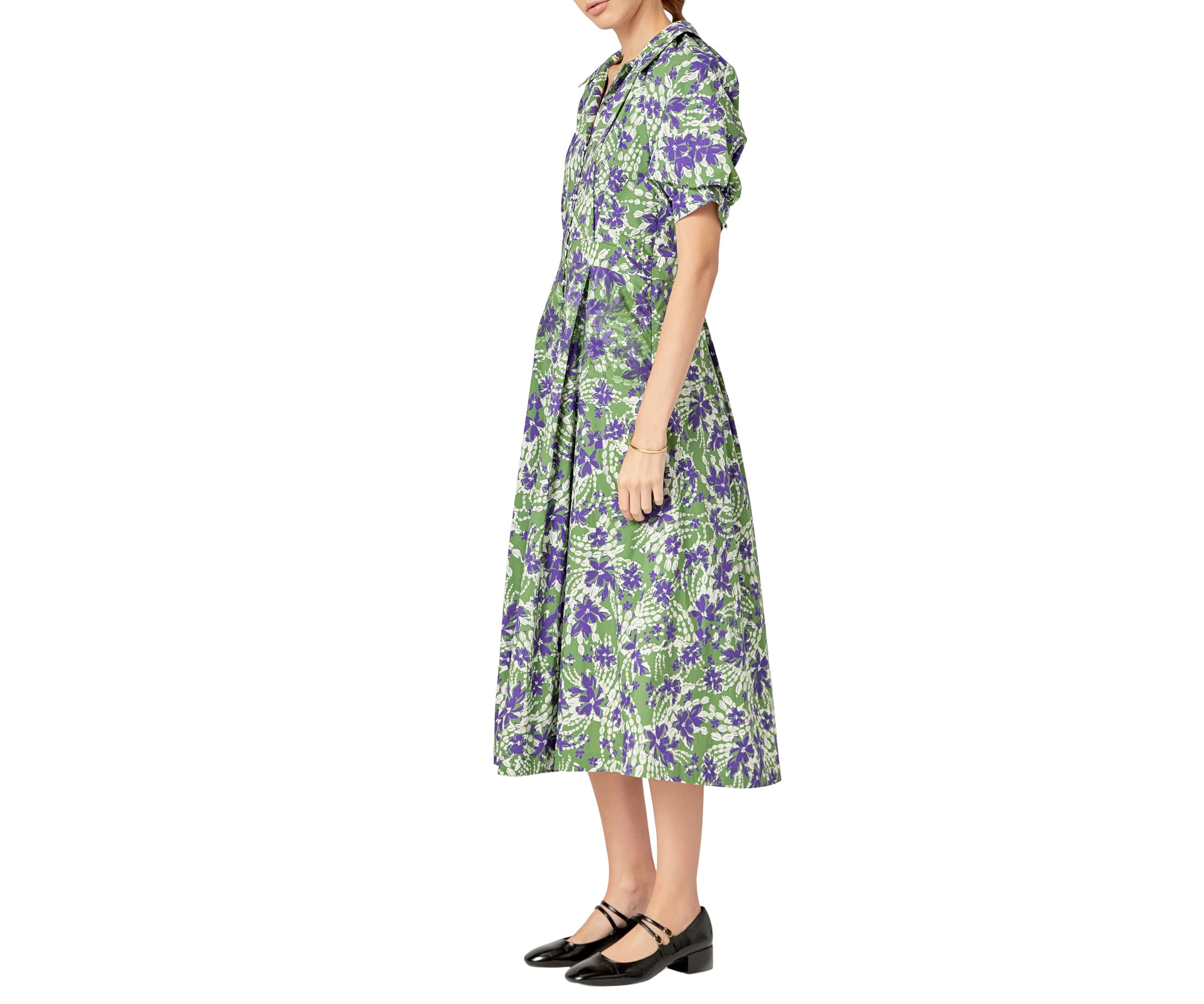 PRINTED MIDI DRESS