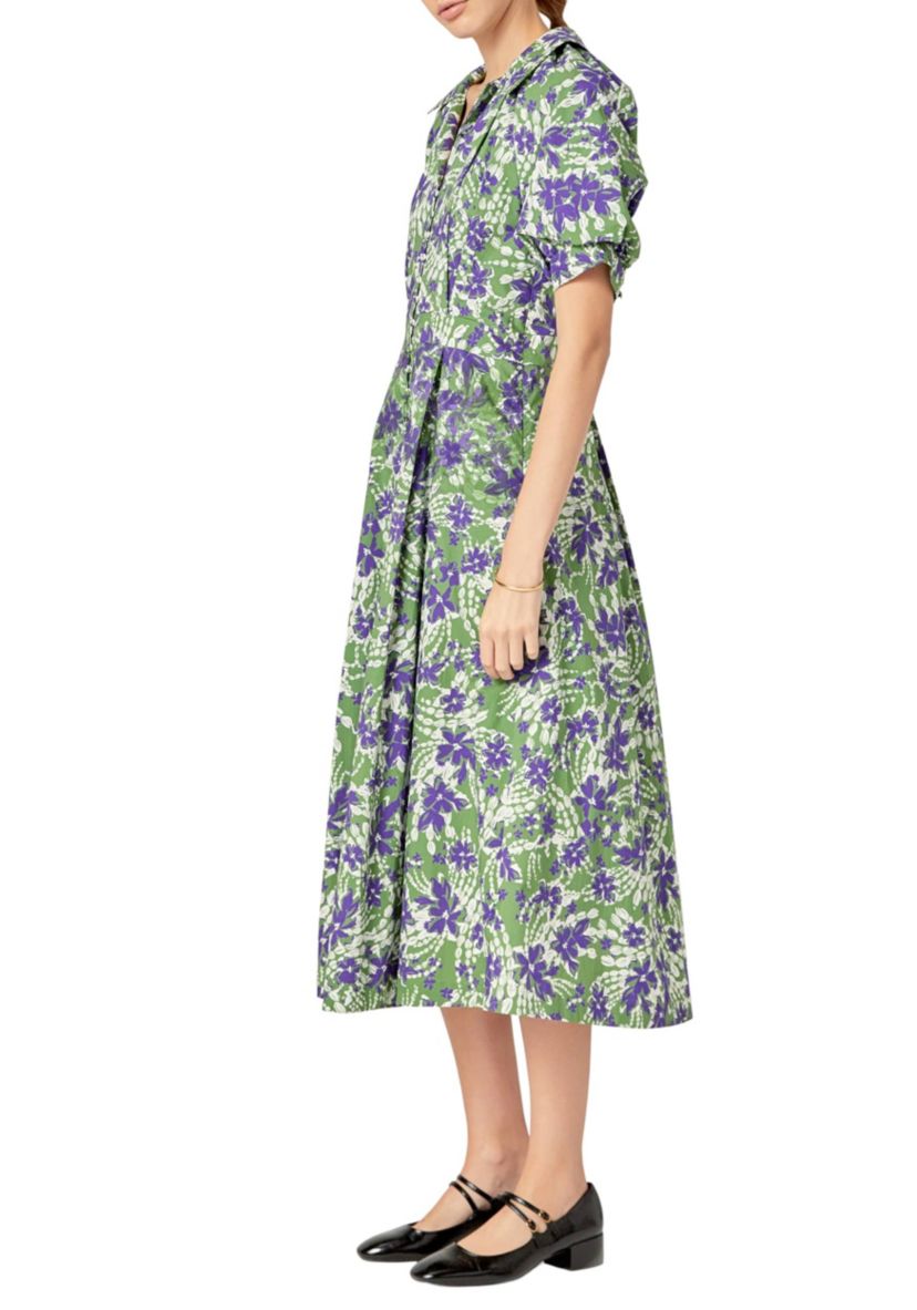 PRINTED MIDI DRESS