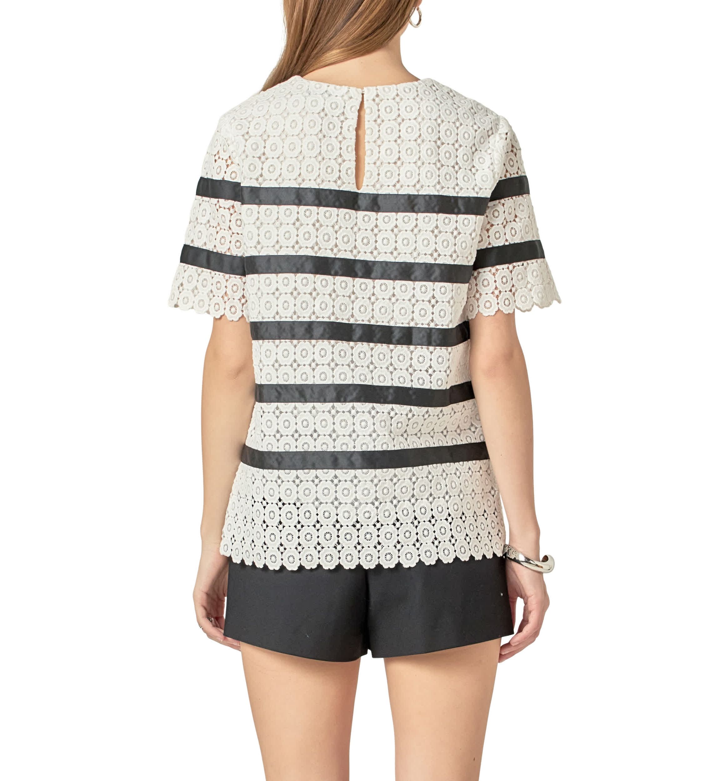 Lace Striped Top