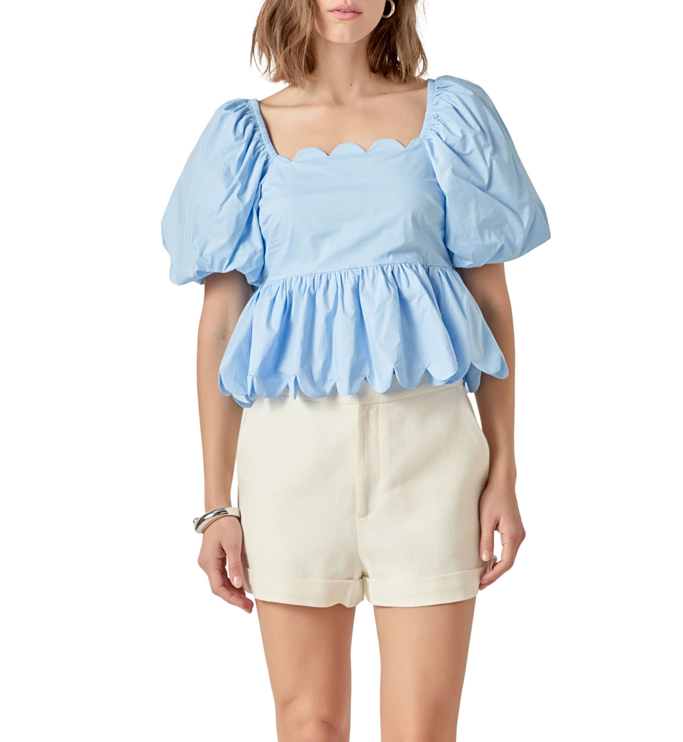 Scalloped Detail Top
