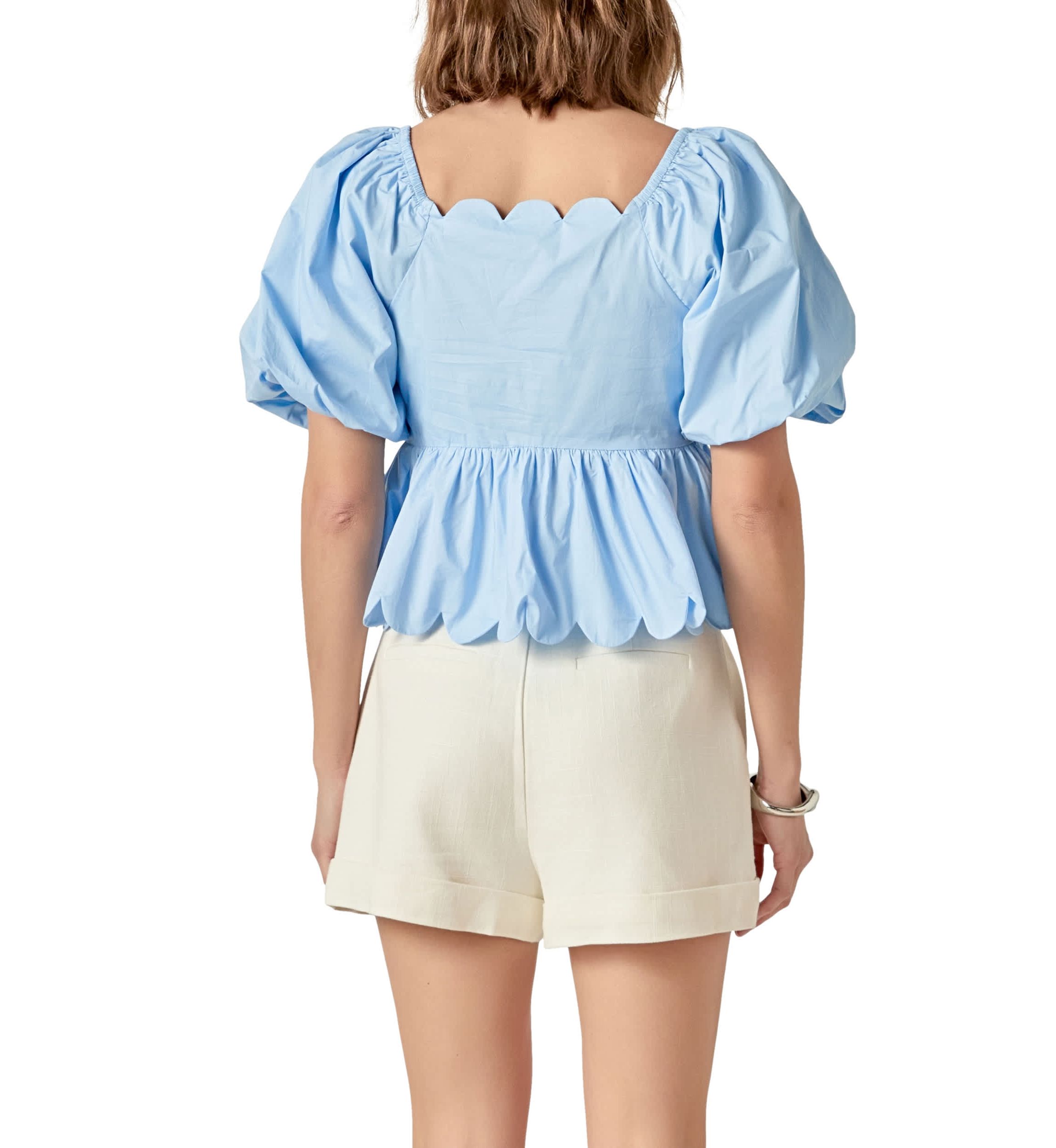 Scalloped Detail Top
