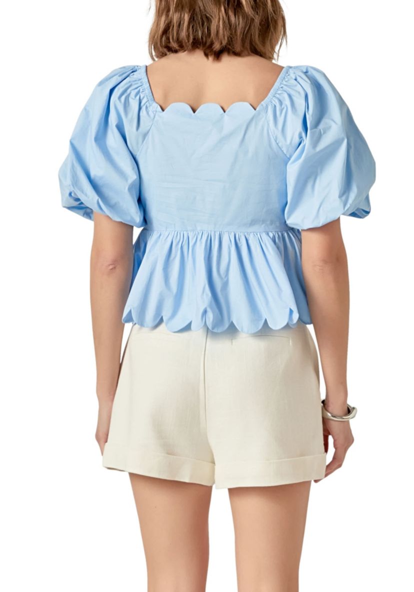Scalloped Detail Top