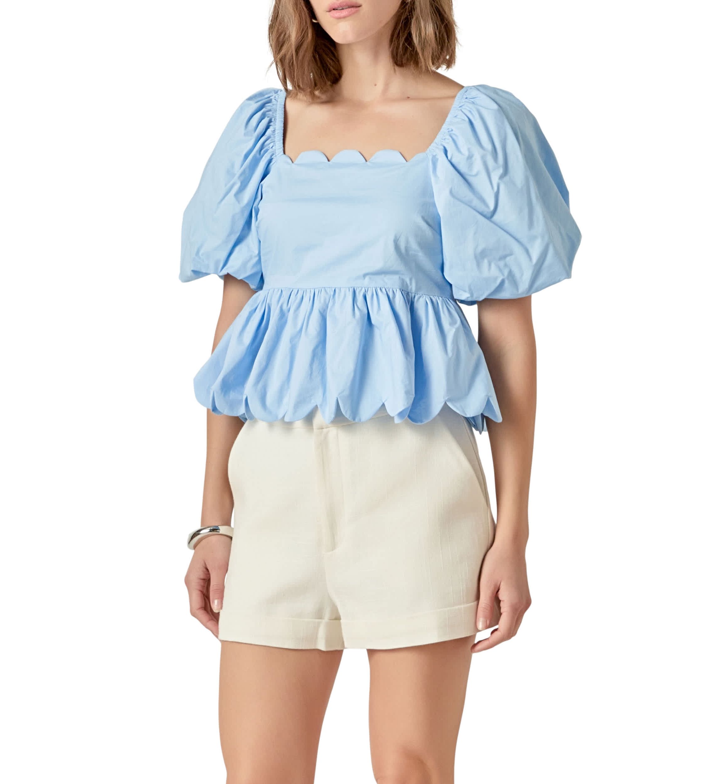 Scalloped Detail Top