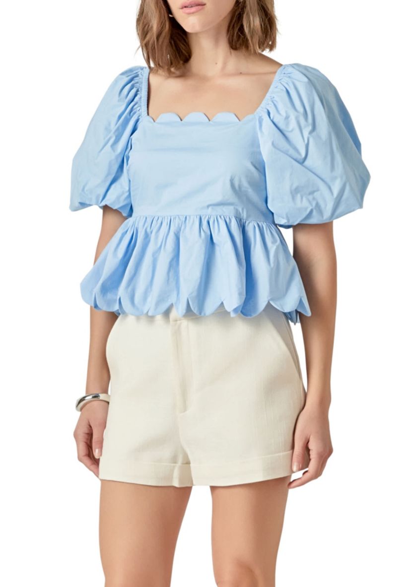 Scalloped Detail Top