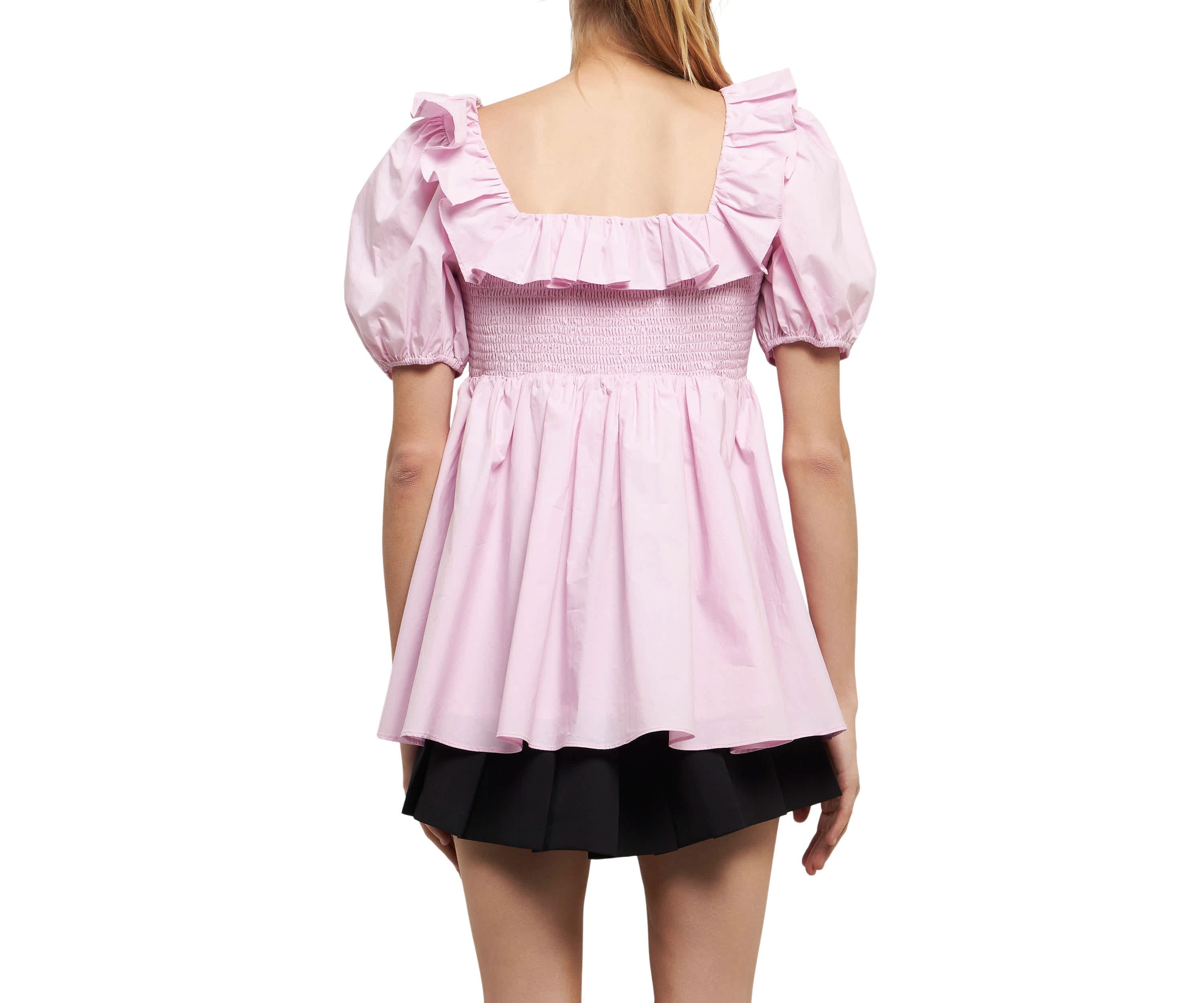 Smocked Puff Sleeve Top