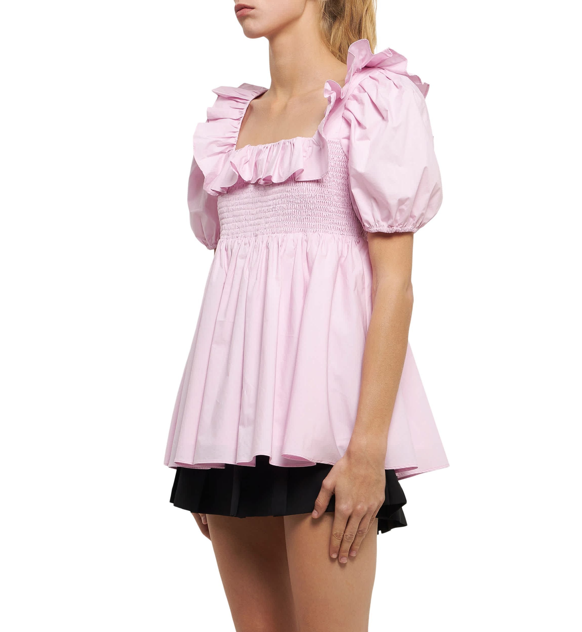Smocked Puff Sleeve Top