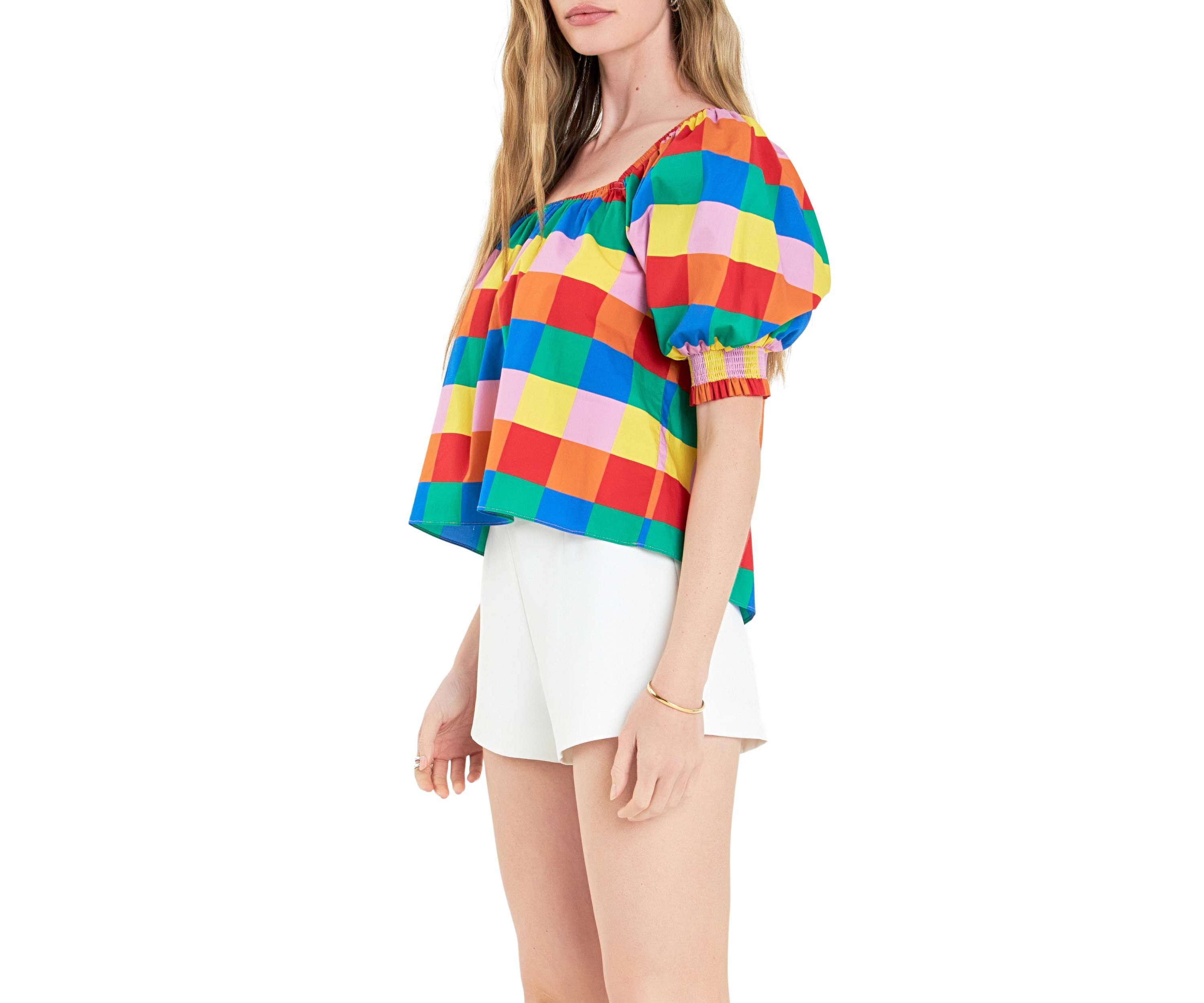Square neckline Puff Sleeve Top