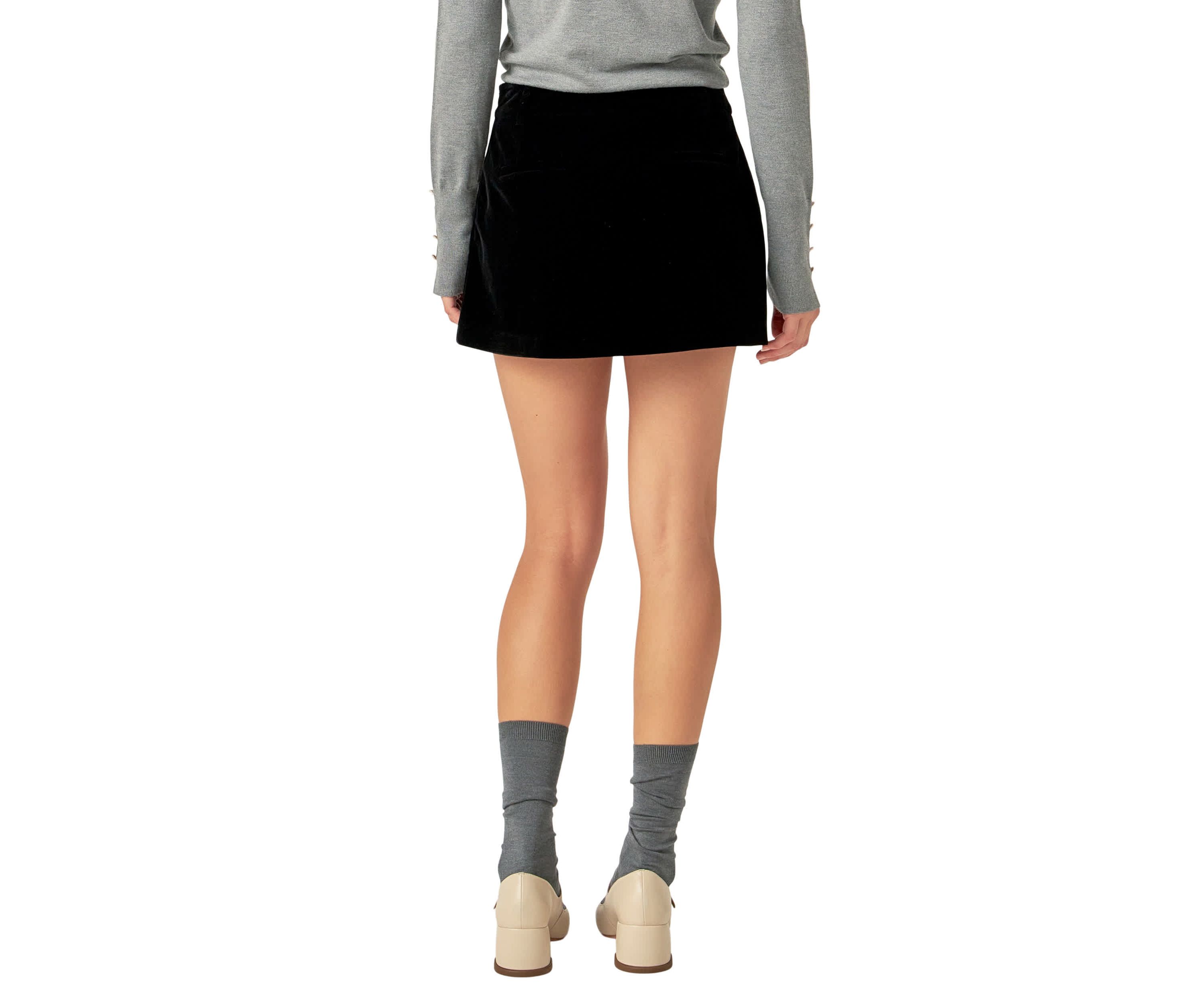 Velvet Low Rise Skort