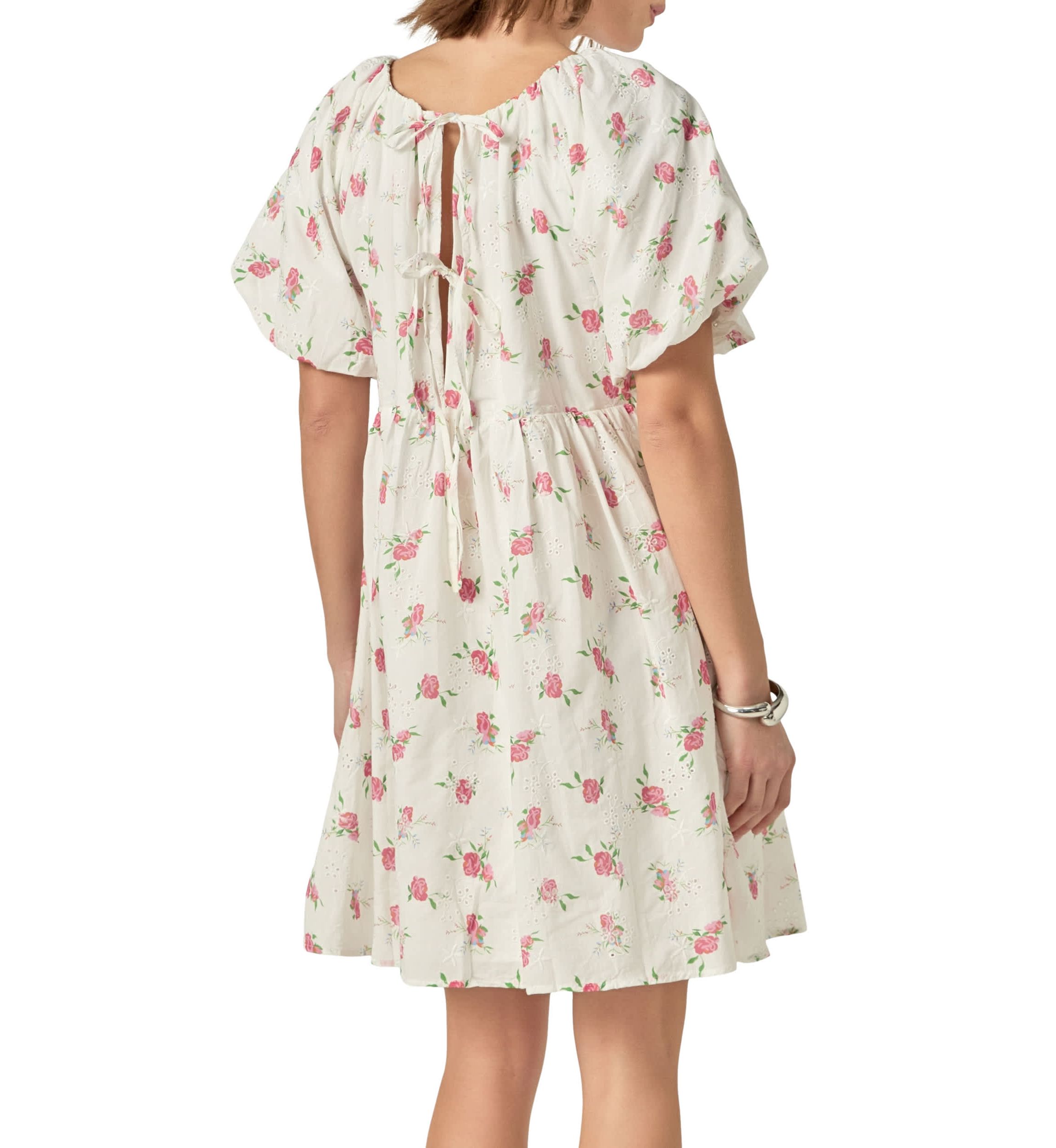 Floral Cotton Embroidered Dress