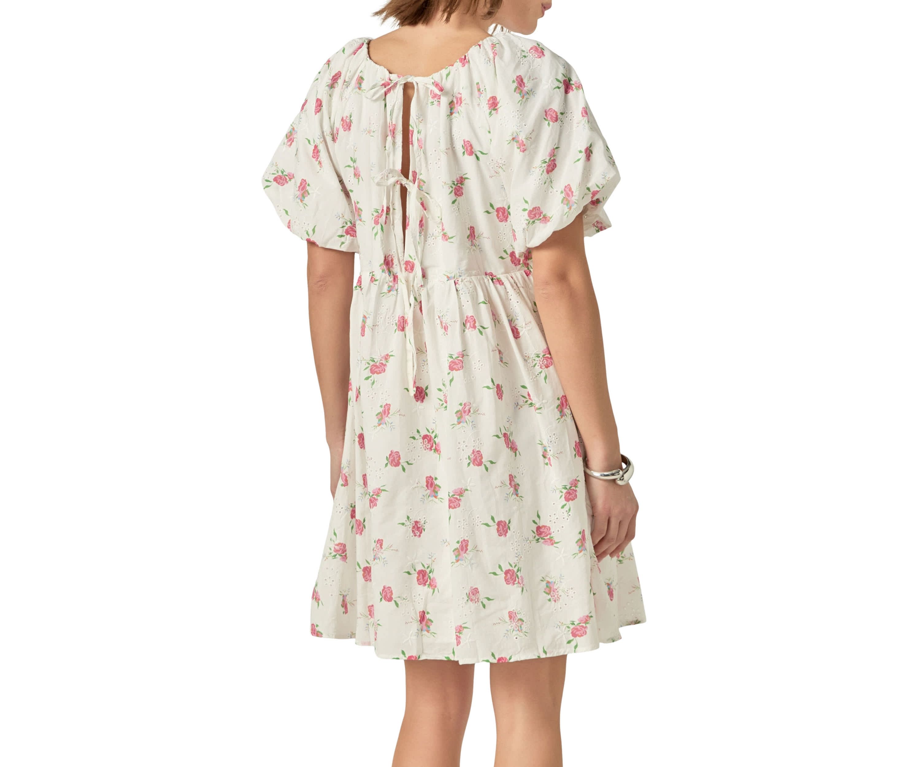 Floral Cotton Embroidered Dress