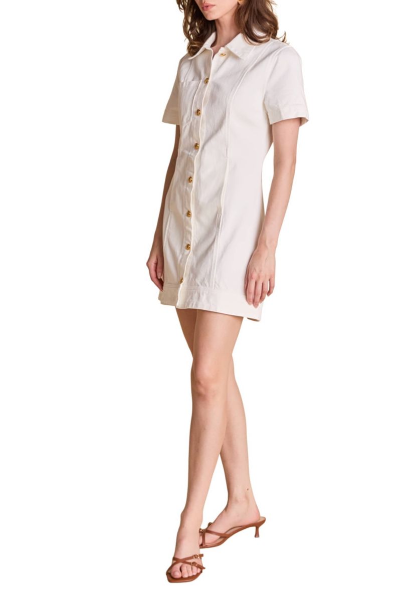 DENIM SHIRT MINI DRESS
